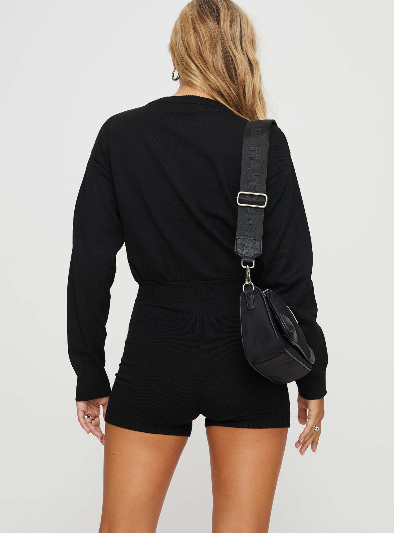 Palmera Long Sleeve Romper Black - Image 4