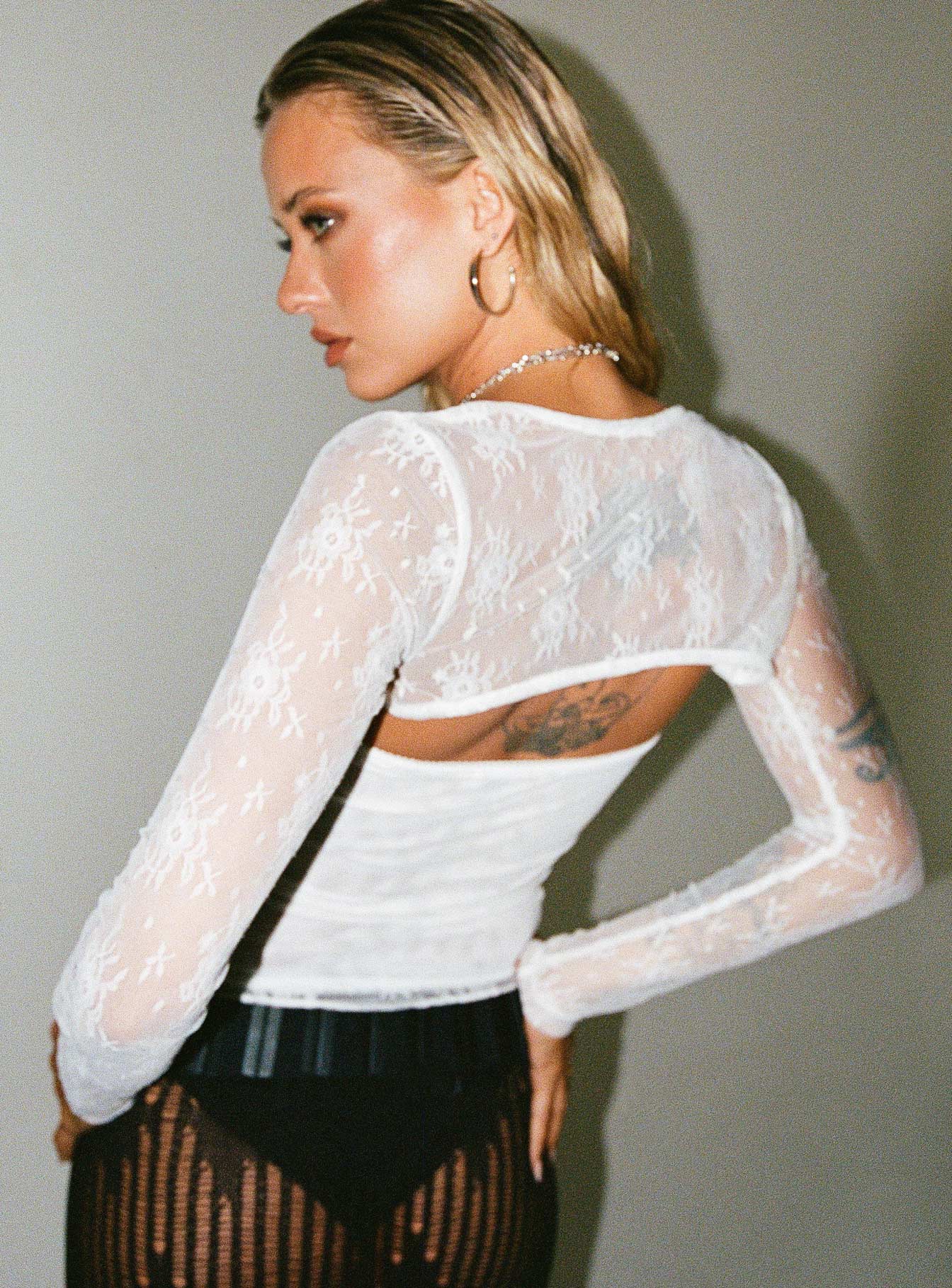 Ashwood Two Piece Lace Bolero Top White - Image 5