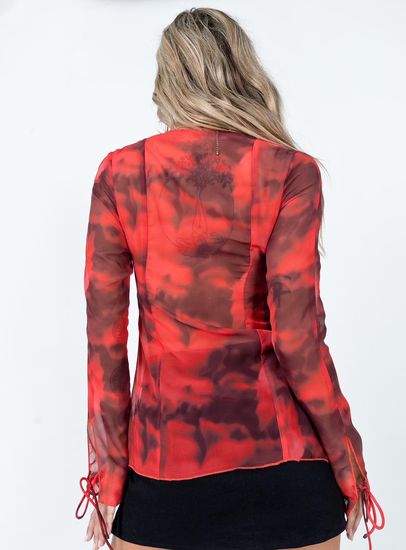 Marv Long Sleeve Top Red - Image 6