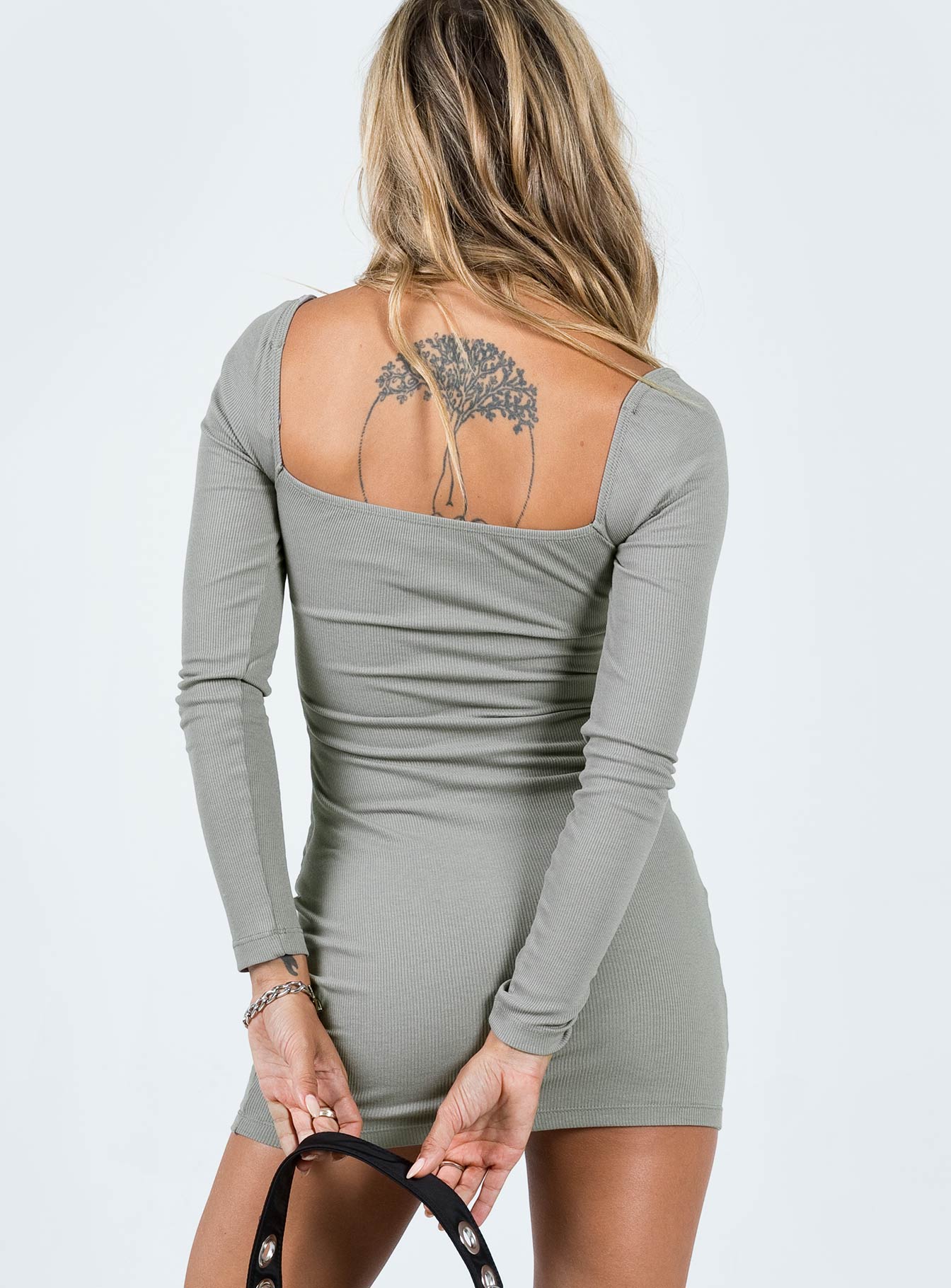 Charlotte Mini Dress Grey - Image 4
