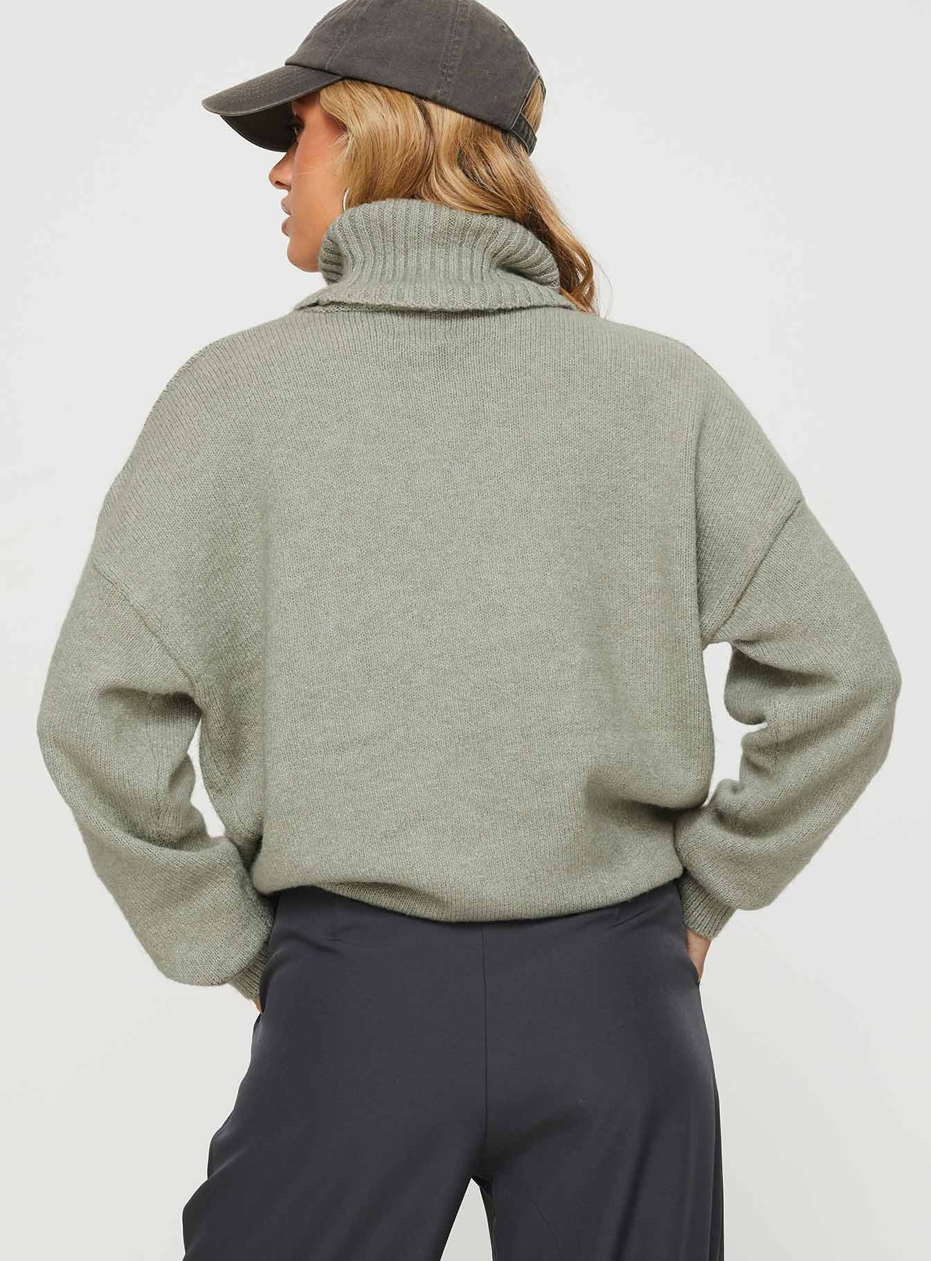 Oswin Turtleneck Sweater Green - Image 6