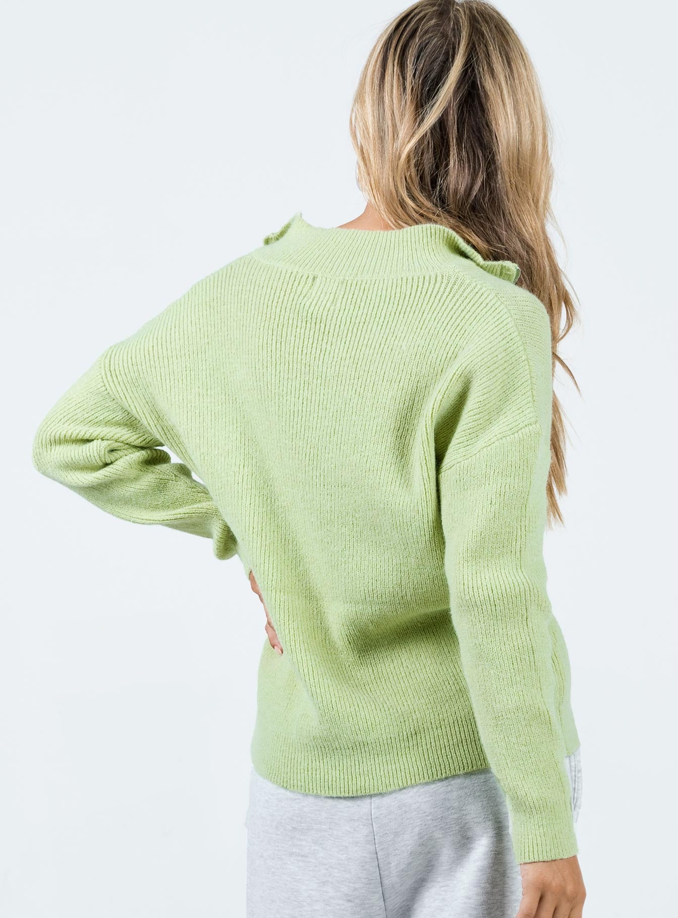 Bessy Knit Sweater Sage - Image 4