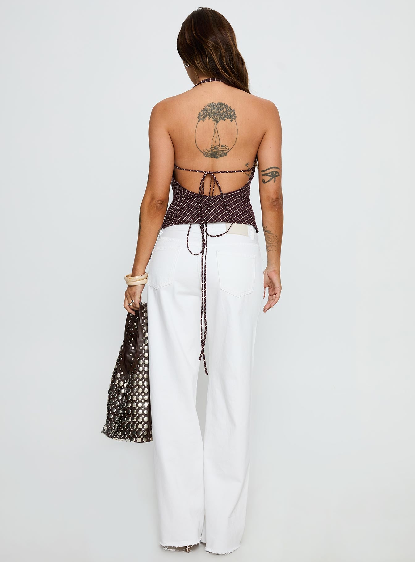 Sabryna Low Rise Straight Leg Jeans White - Image 5