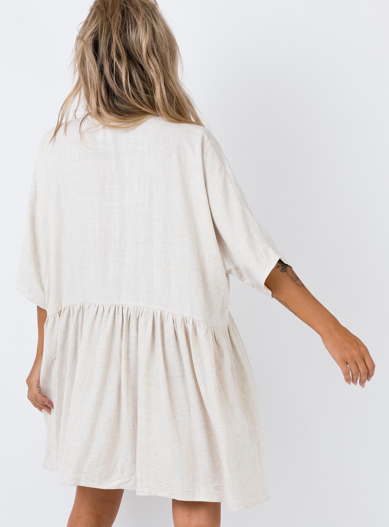 The Sandy Mini Dress Natural Lower Impact - Image 5