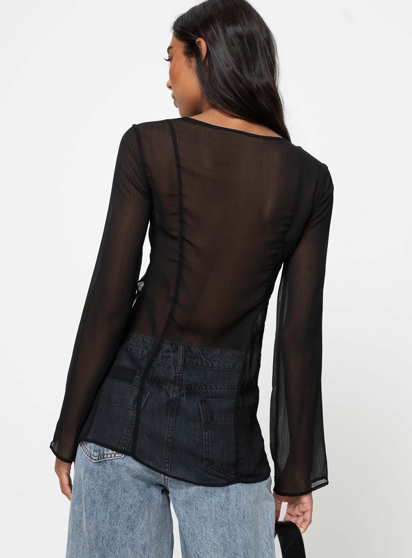 Barely There Tie Top Onyx - Image 5