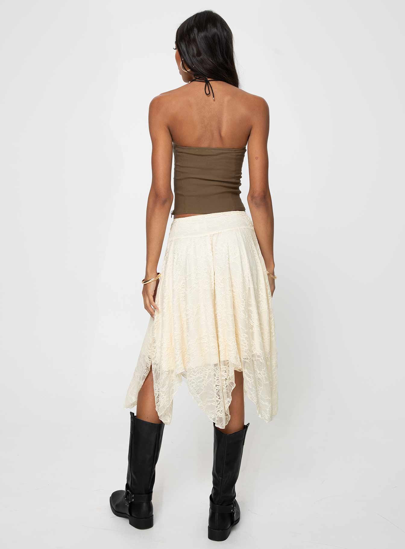 Enslee Midi Skirt Cream - Image 5