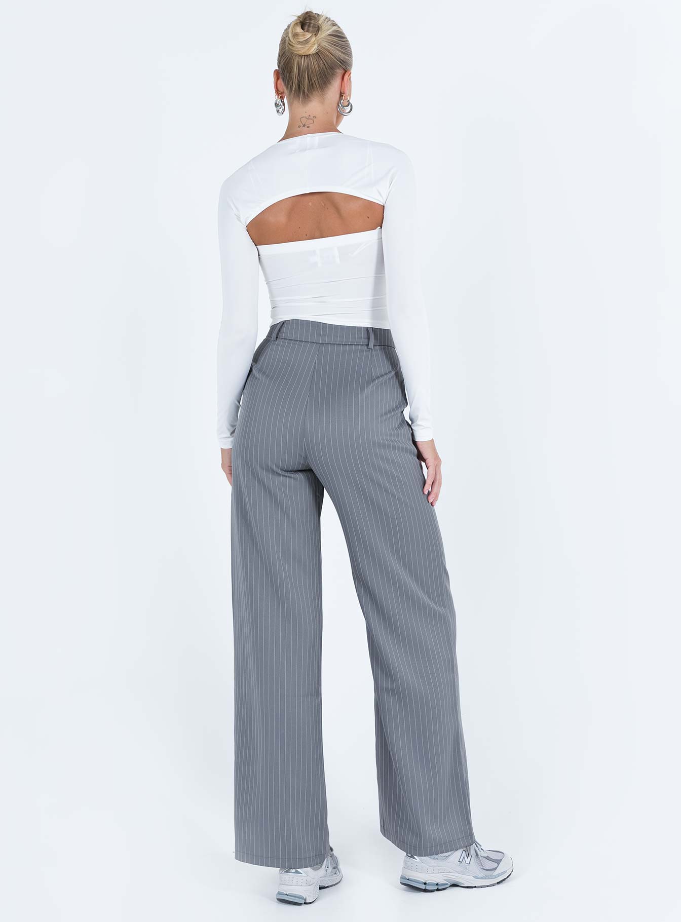 Archer Pants Pinstripe Grey Tall - Image 5