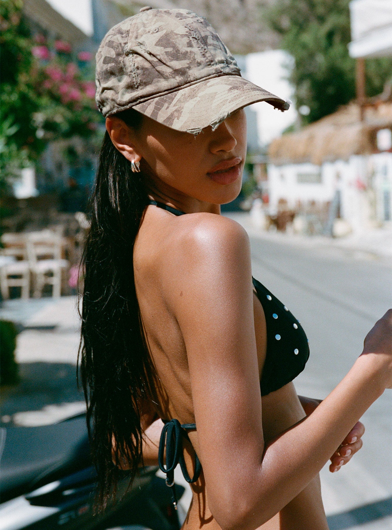 Jenner Triangle Studded Bikini Top Black - Image 4