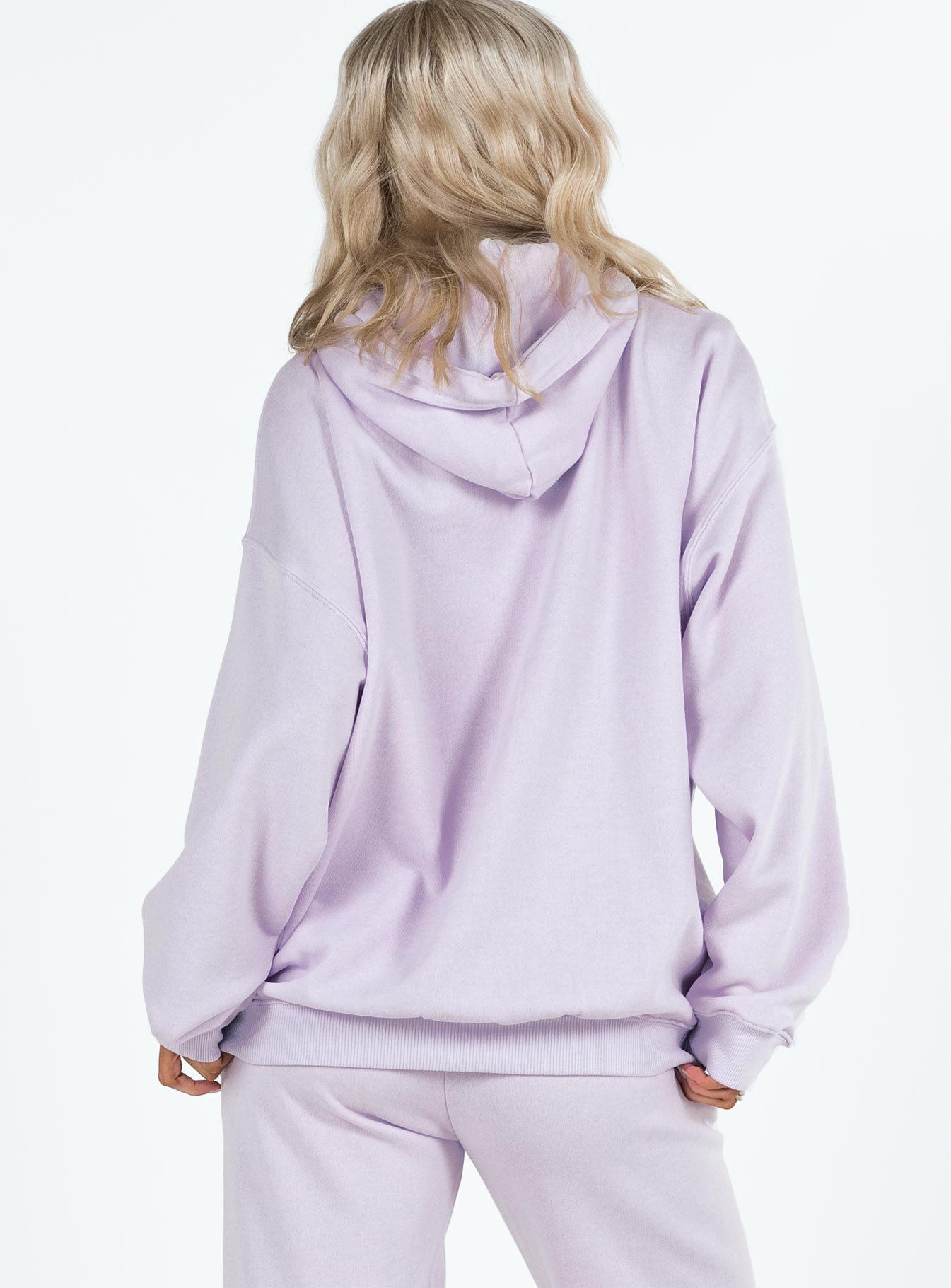 Princess Polly Hooded Sweatshirt Squiggle Text Dusty Mauve / Eggshell - Image 5