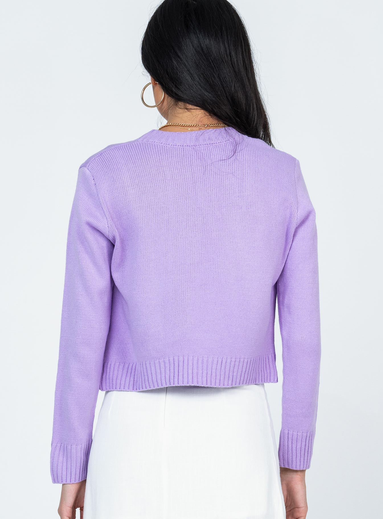 Donita Cardigan Set Purple - Image 4