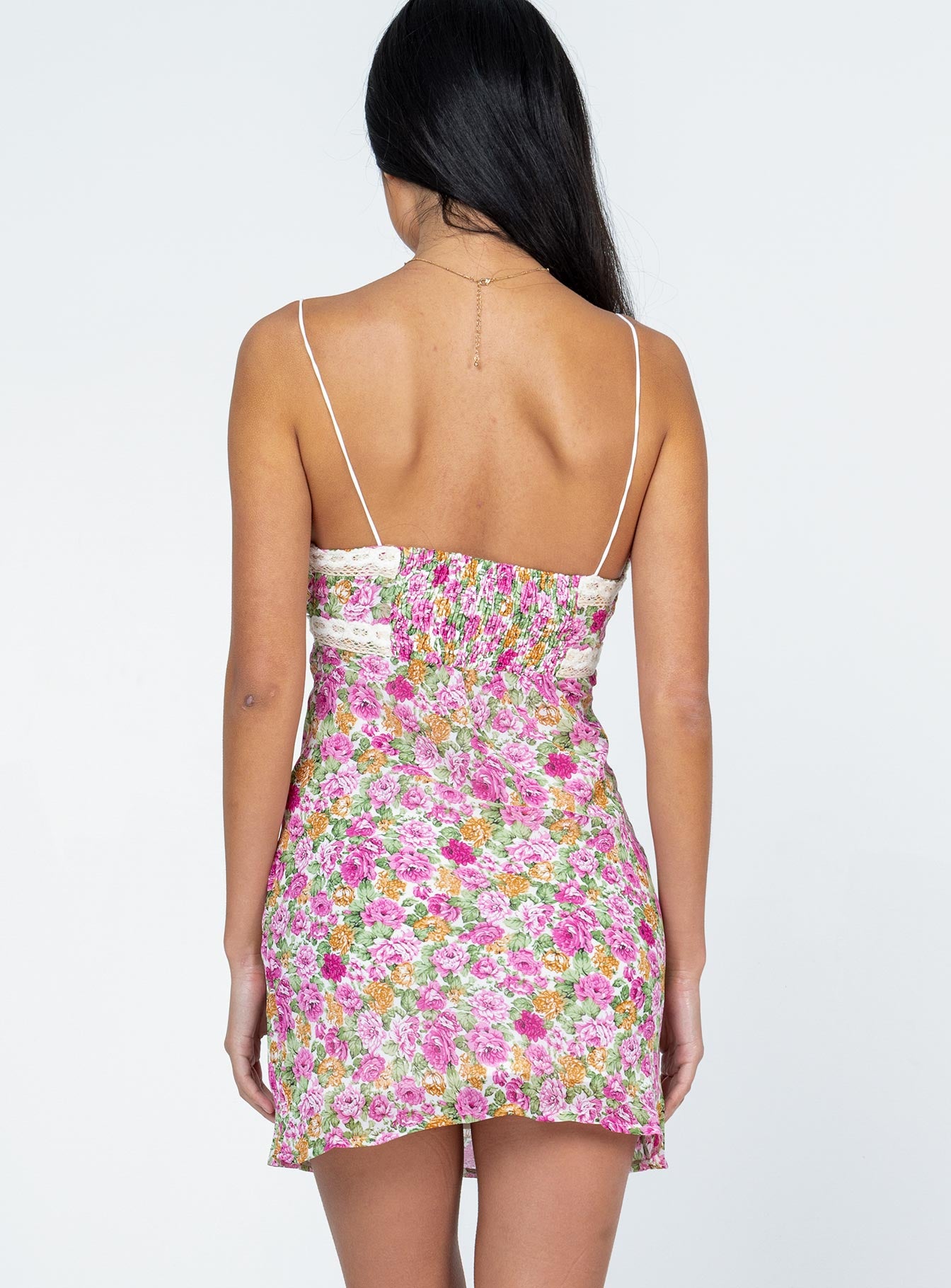 Emilee Mini Dress Pink Floral - Image 5