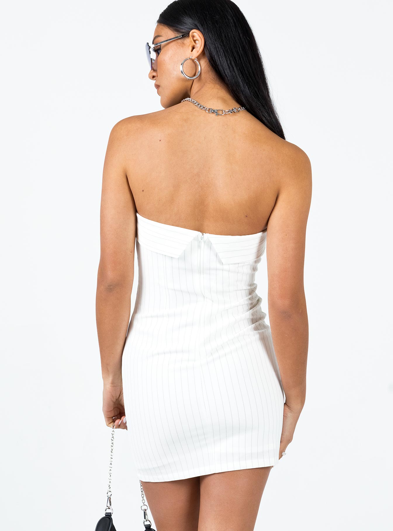 Sebastian Strapless Mini Dress White - Image 5