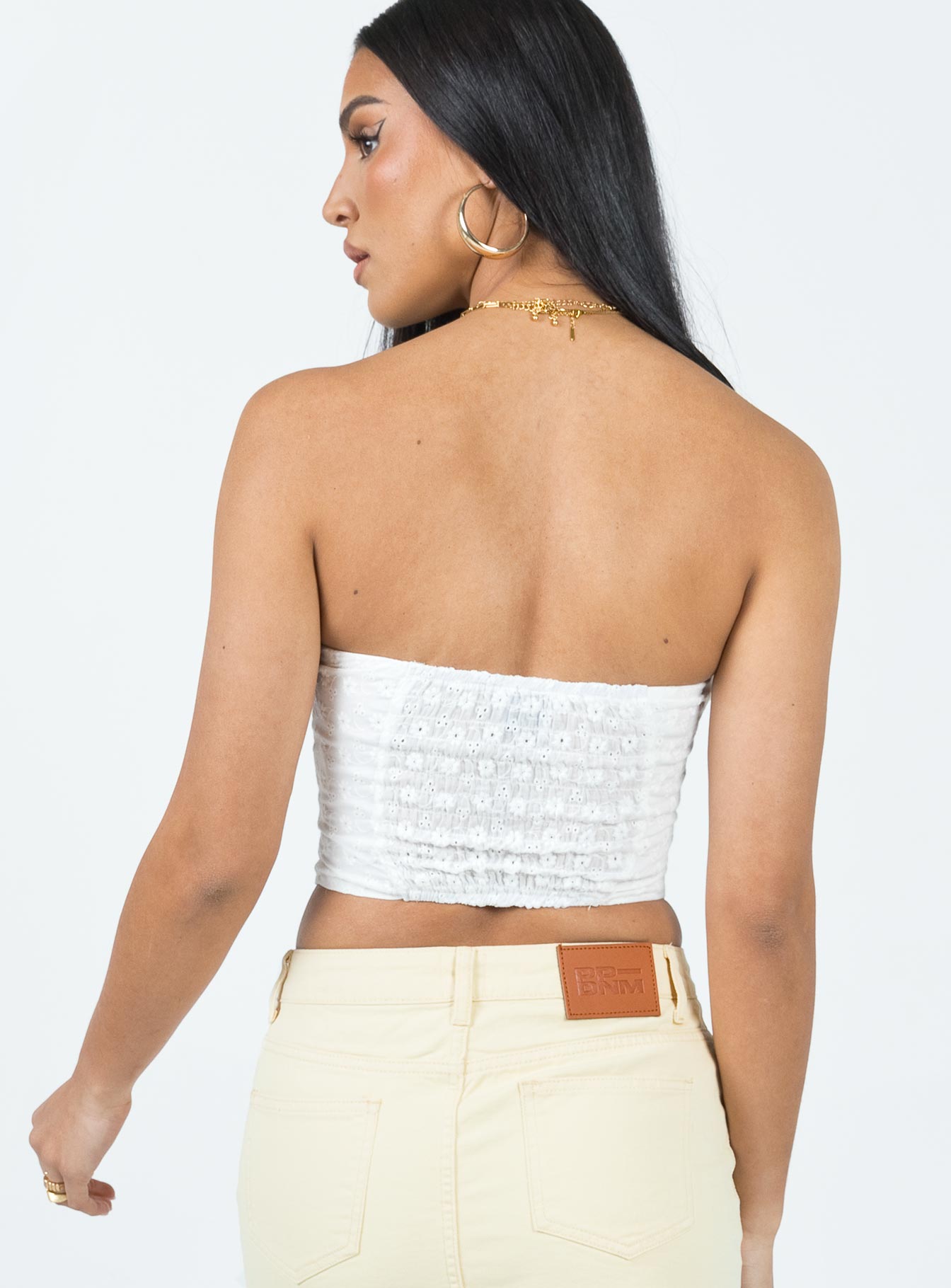 In the Moment Strapless Top White Broderie - Image 5
