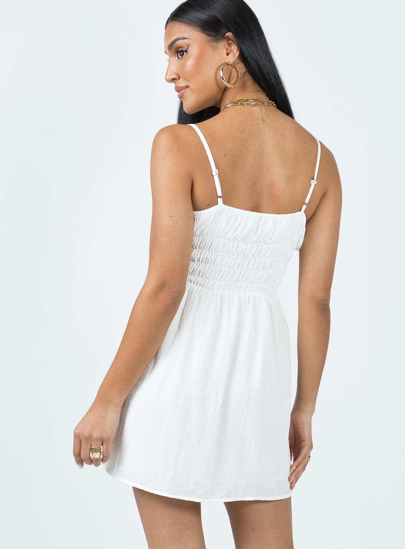 Cinzia Mini Dress White - Image 5