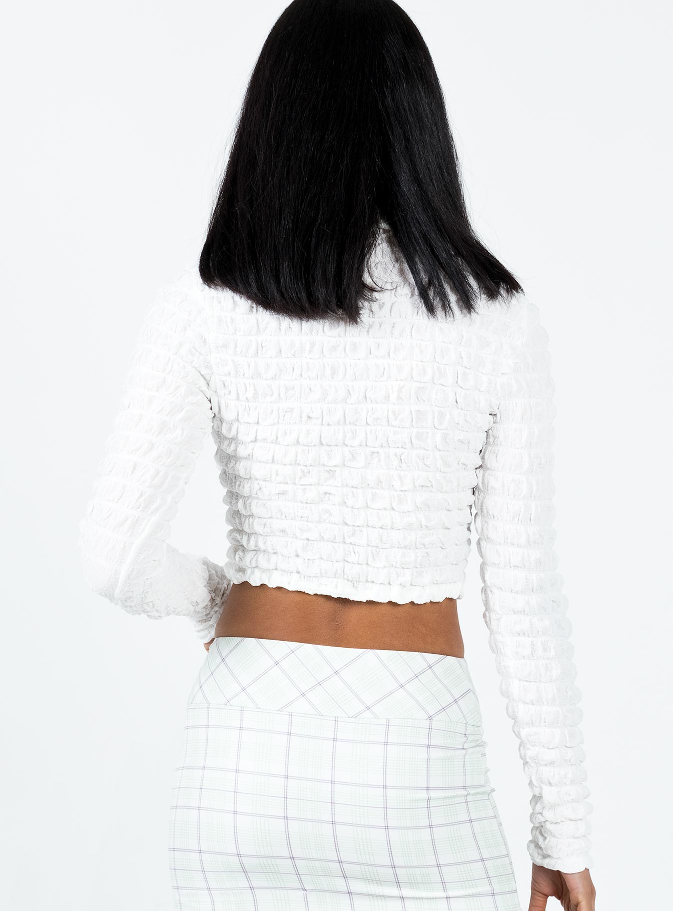 Winfrey Long Sleeve Top White - Image 5
