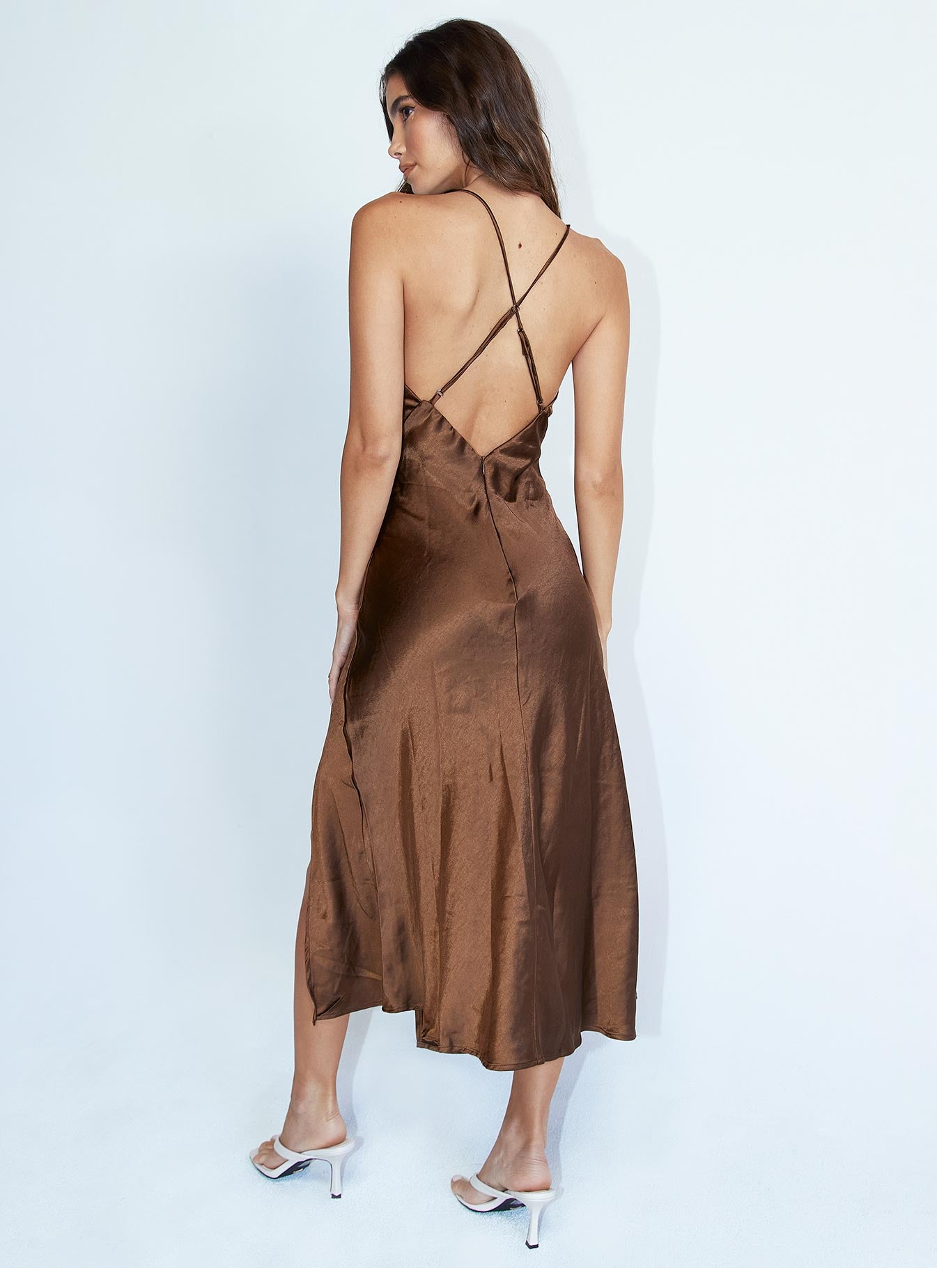 Gigi Midi Dress Brown - Image 5