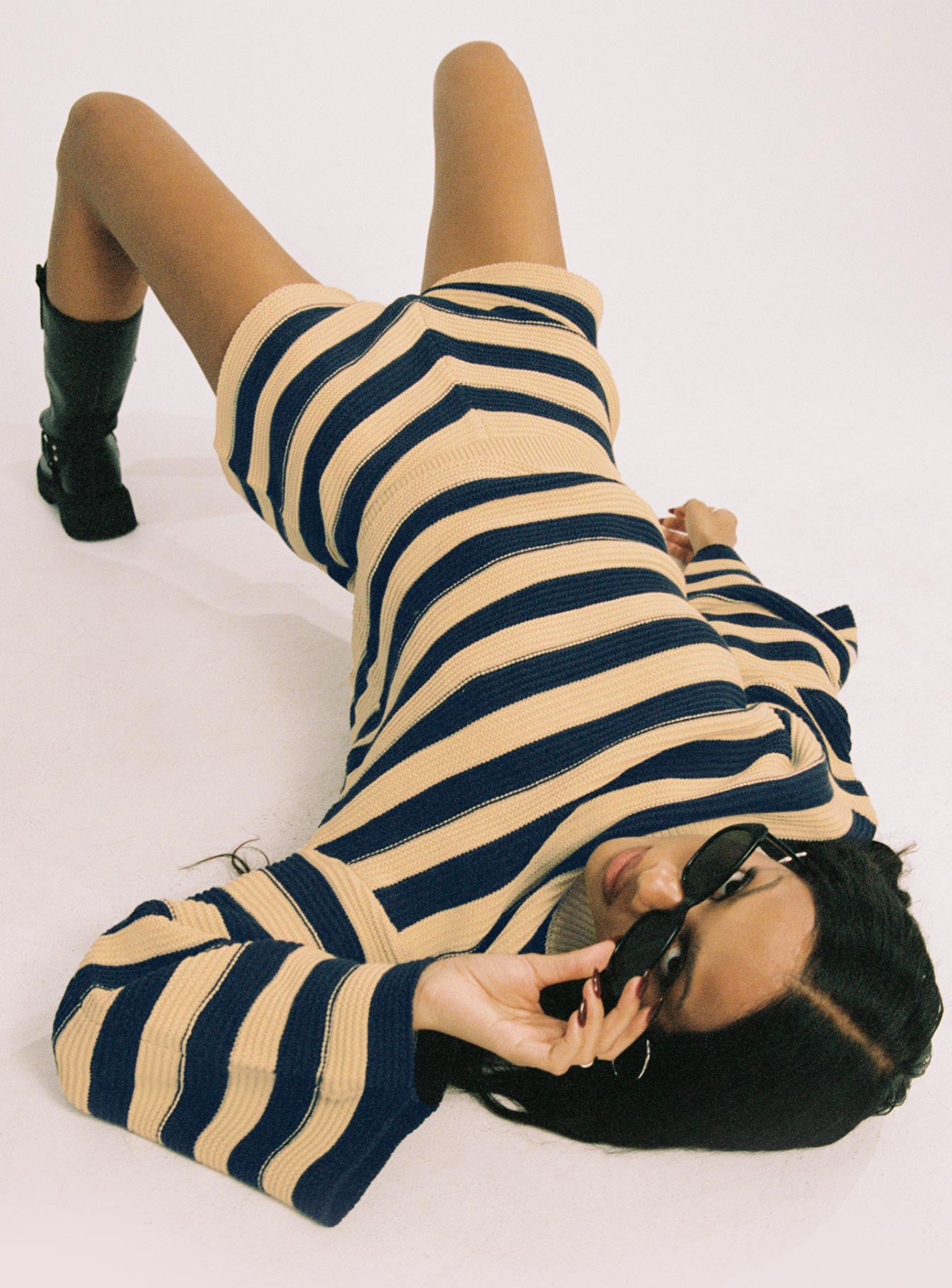 Cheyenne Set Navy / Cream Stripe - Image 14