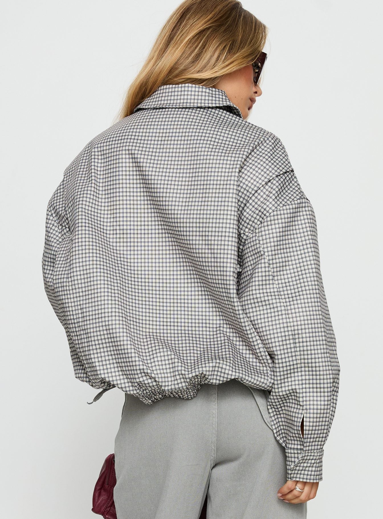 Kenny Bomber Jacket Cream Check - Image 5