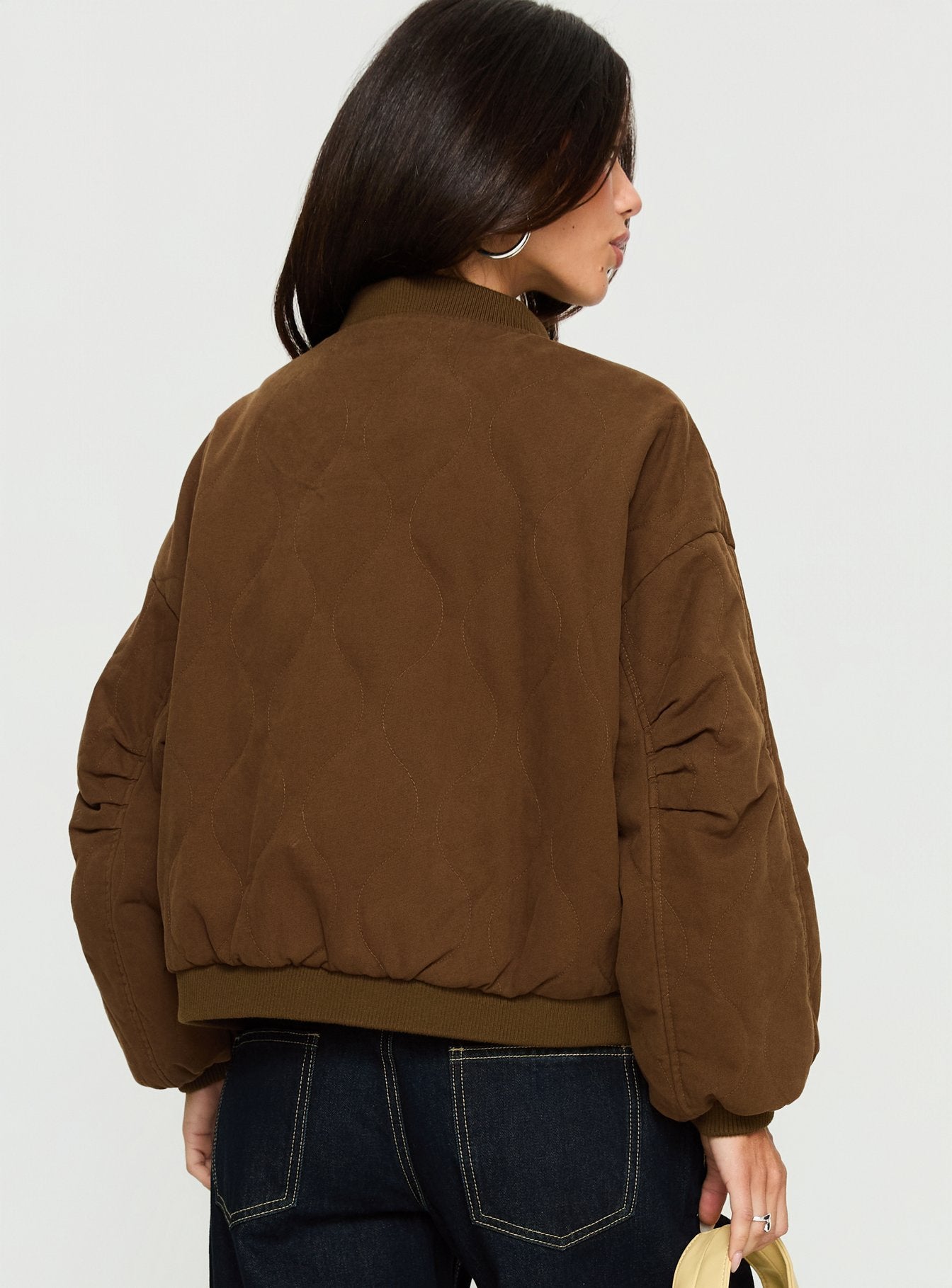 Stick Season Quilted Jacket Brown - Image 4