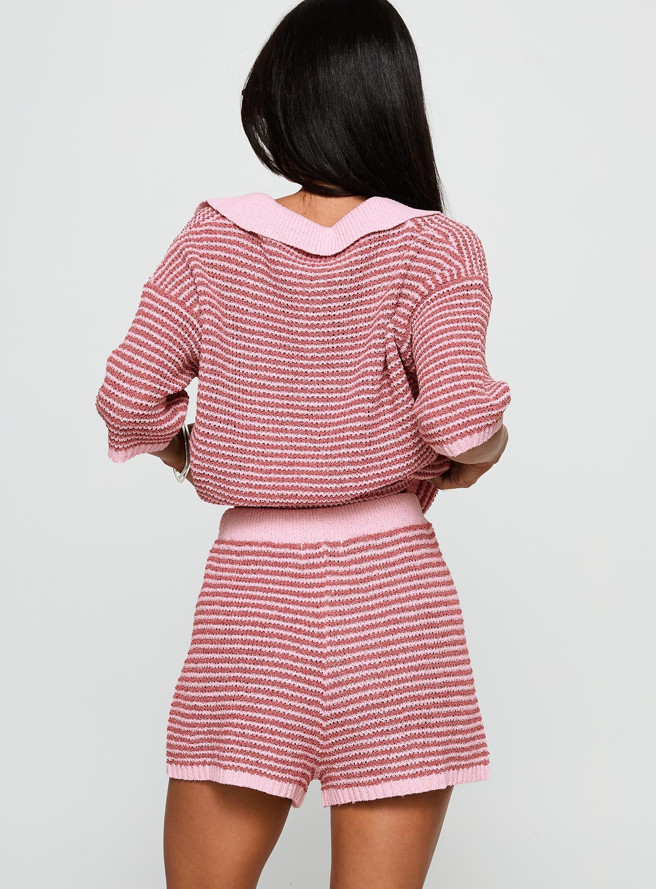 Pacifique Crochet Shorts Pink Multi - Image 5