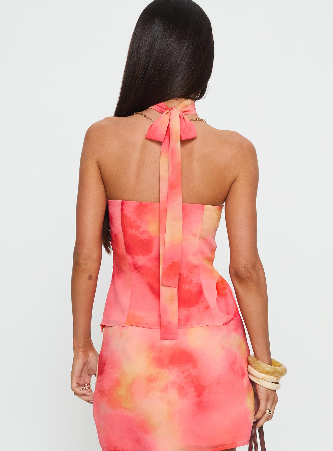 Fondness Scarf Detail Strapless Top Multi - Image 4