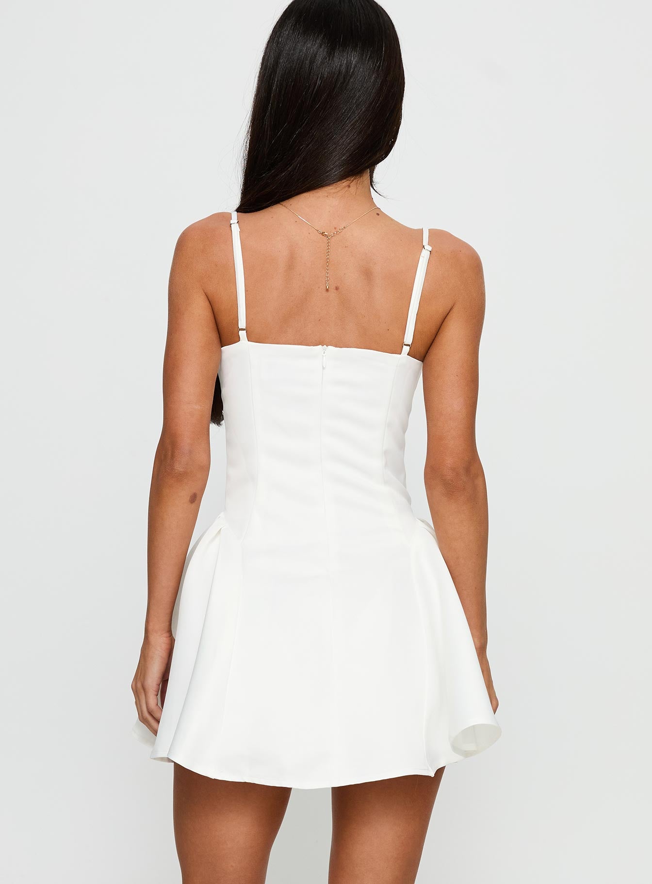 Alympia Pleat Mini Dress White - Image 5