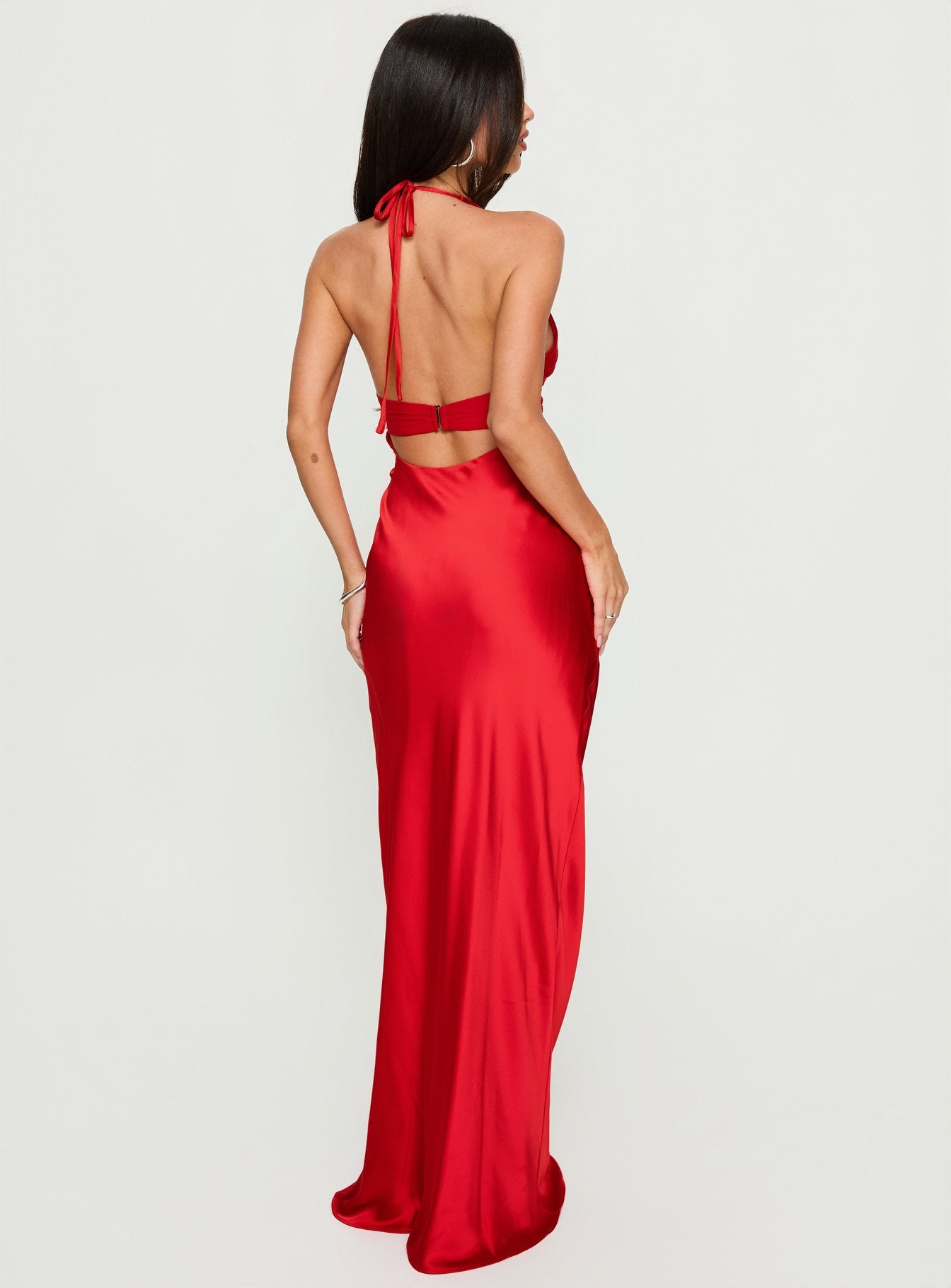 Odyssa Halter Maxi Dress Red - Image 4