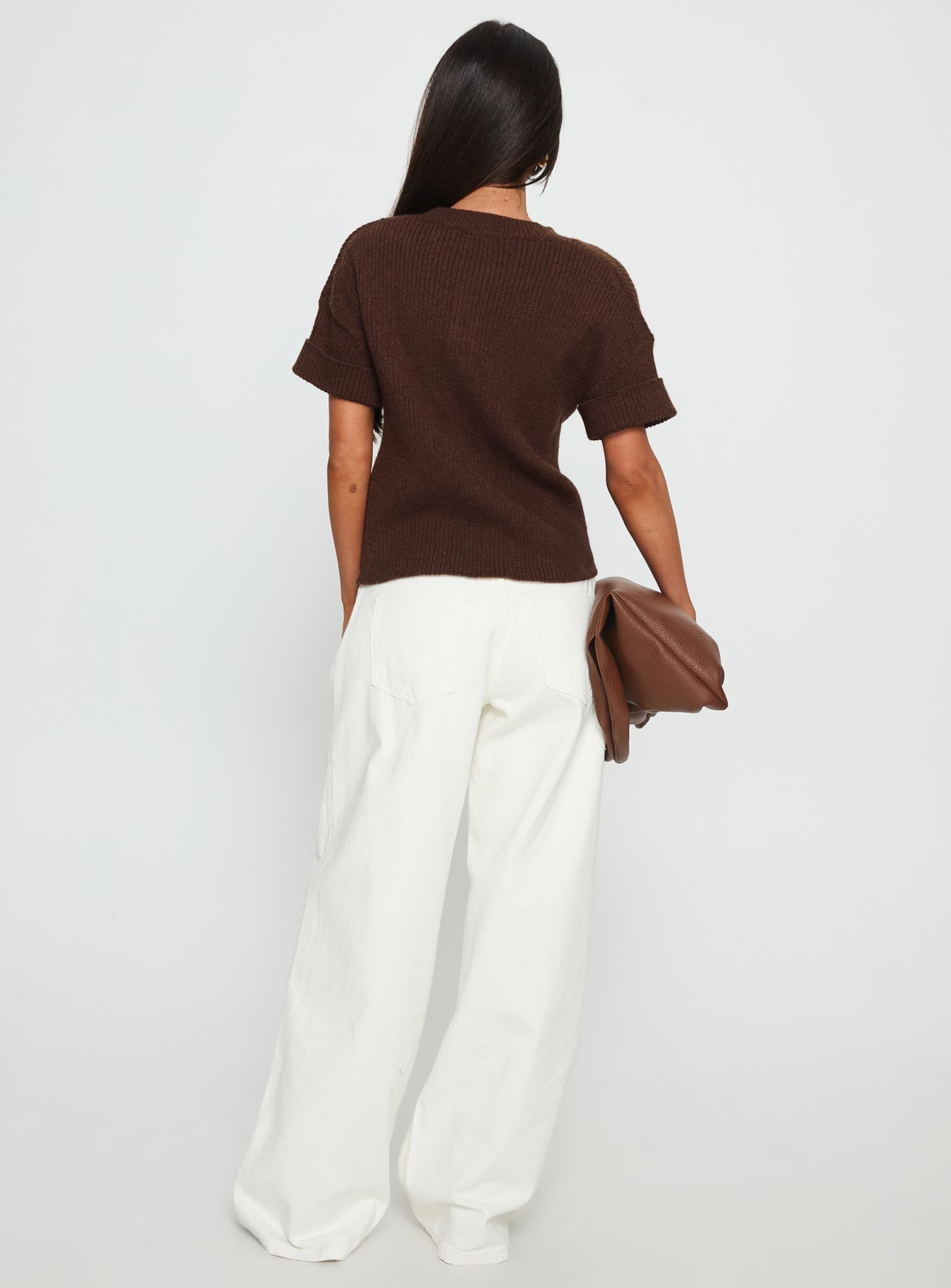 Ramos Low Rise Wide Leg Jeans White - Image 5