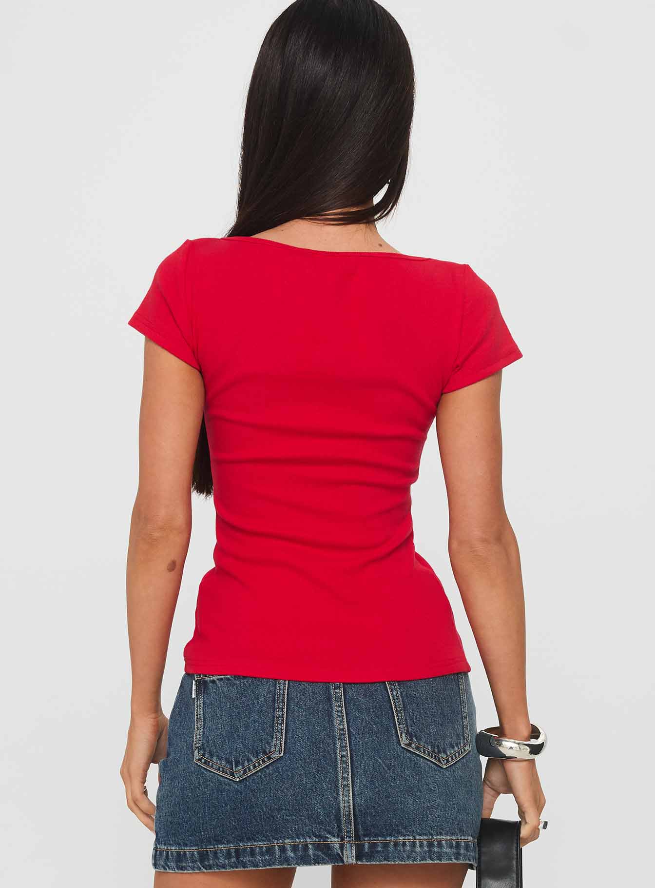 Baseline Scoop Tee Red - Image 5