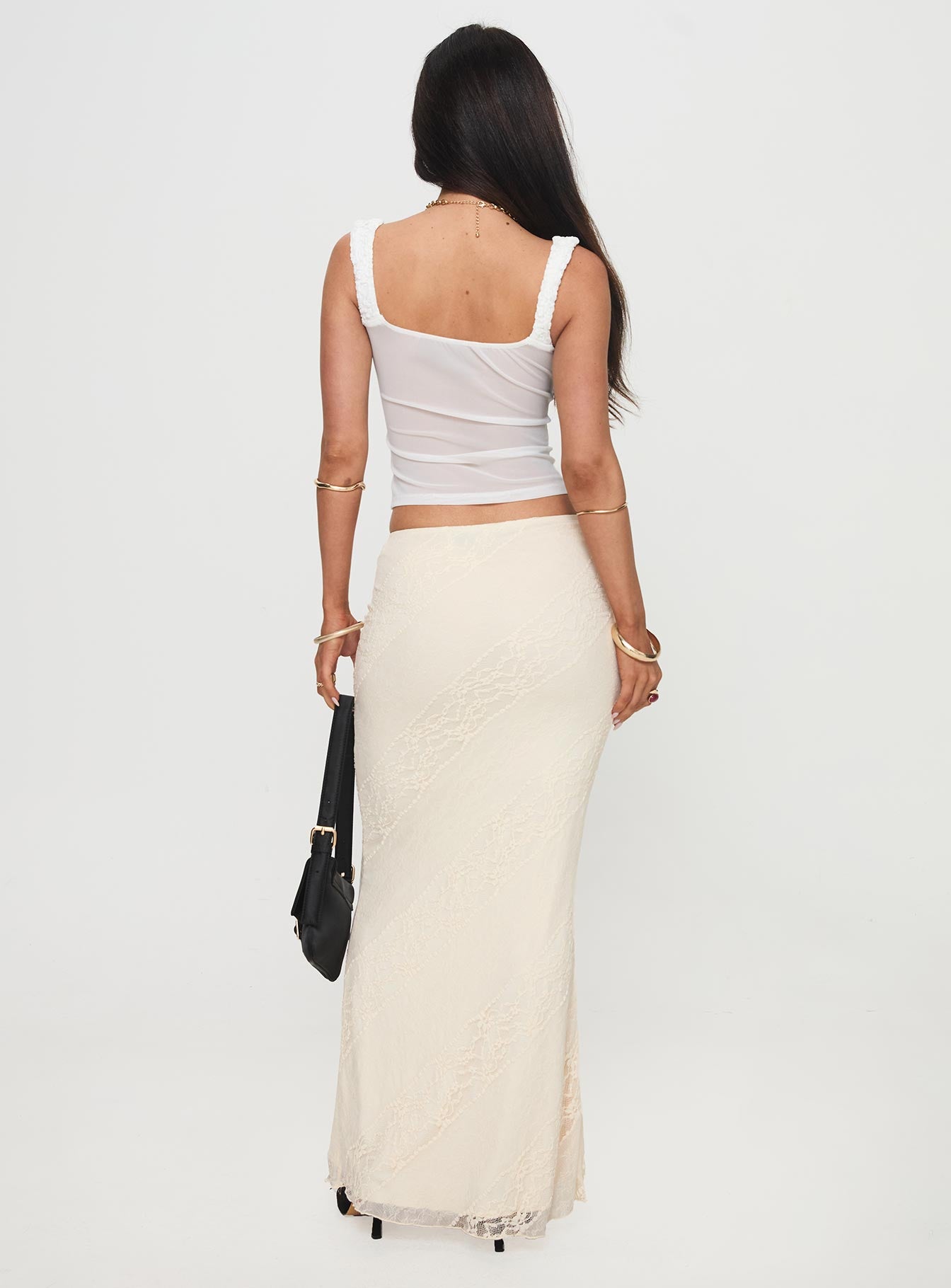 Gazet Maxi Skirt Cream - Image 5