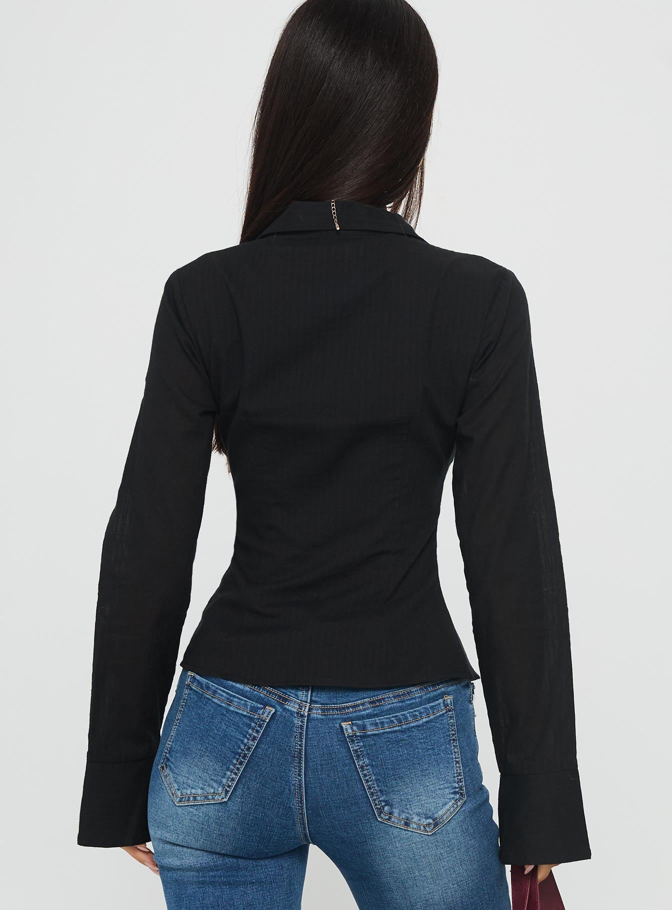 Elowenn Long Sleeve Top Black - Image 4