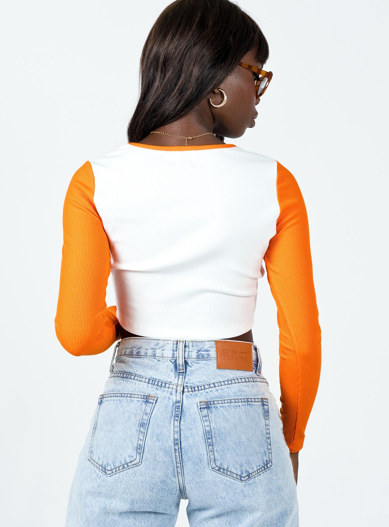 Feed Your Soul Long Sleeve Top Orange - Image 4