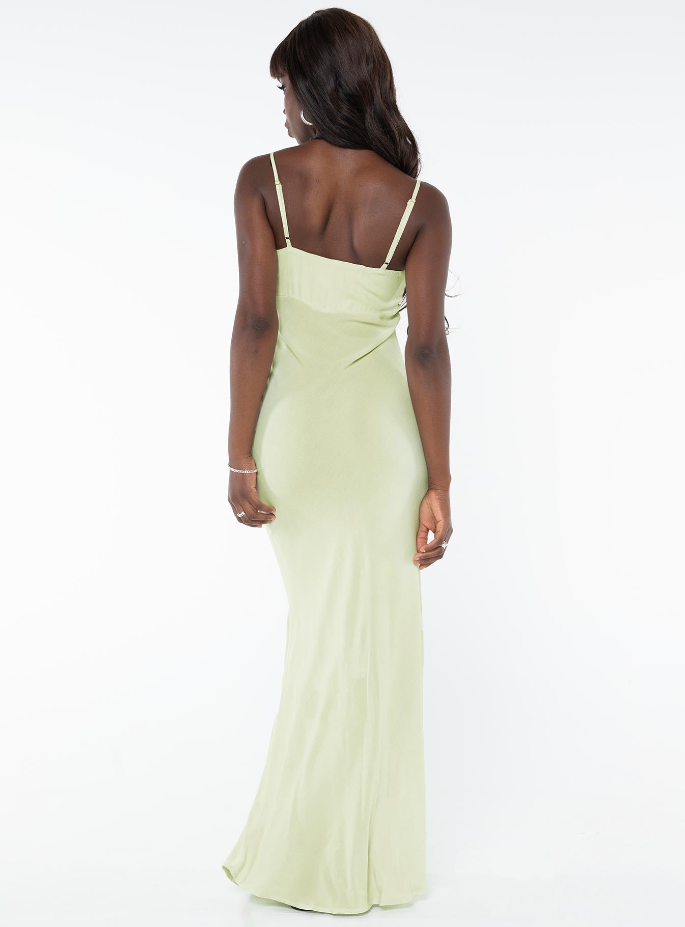 Freda Maxi Dress Lime - Image 5