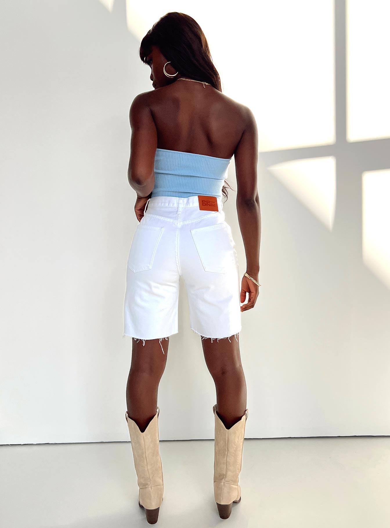 Get It Shorts White Denim - Image 5