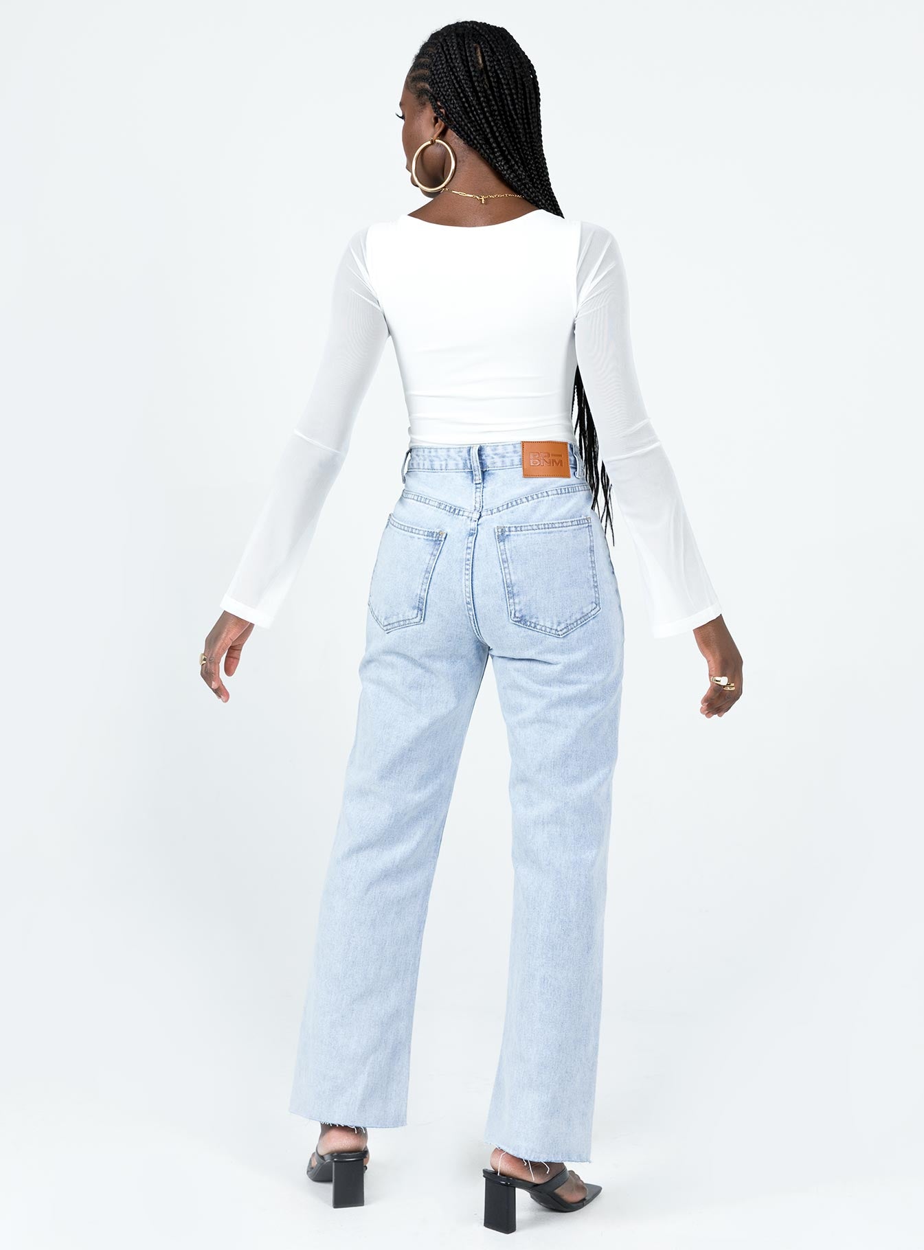 Queenstown Straight Leg Jeans Light Wash Denim - Image 5