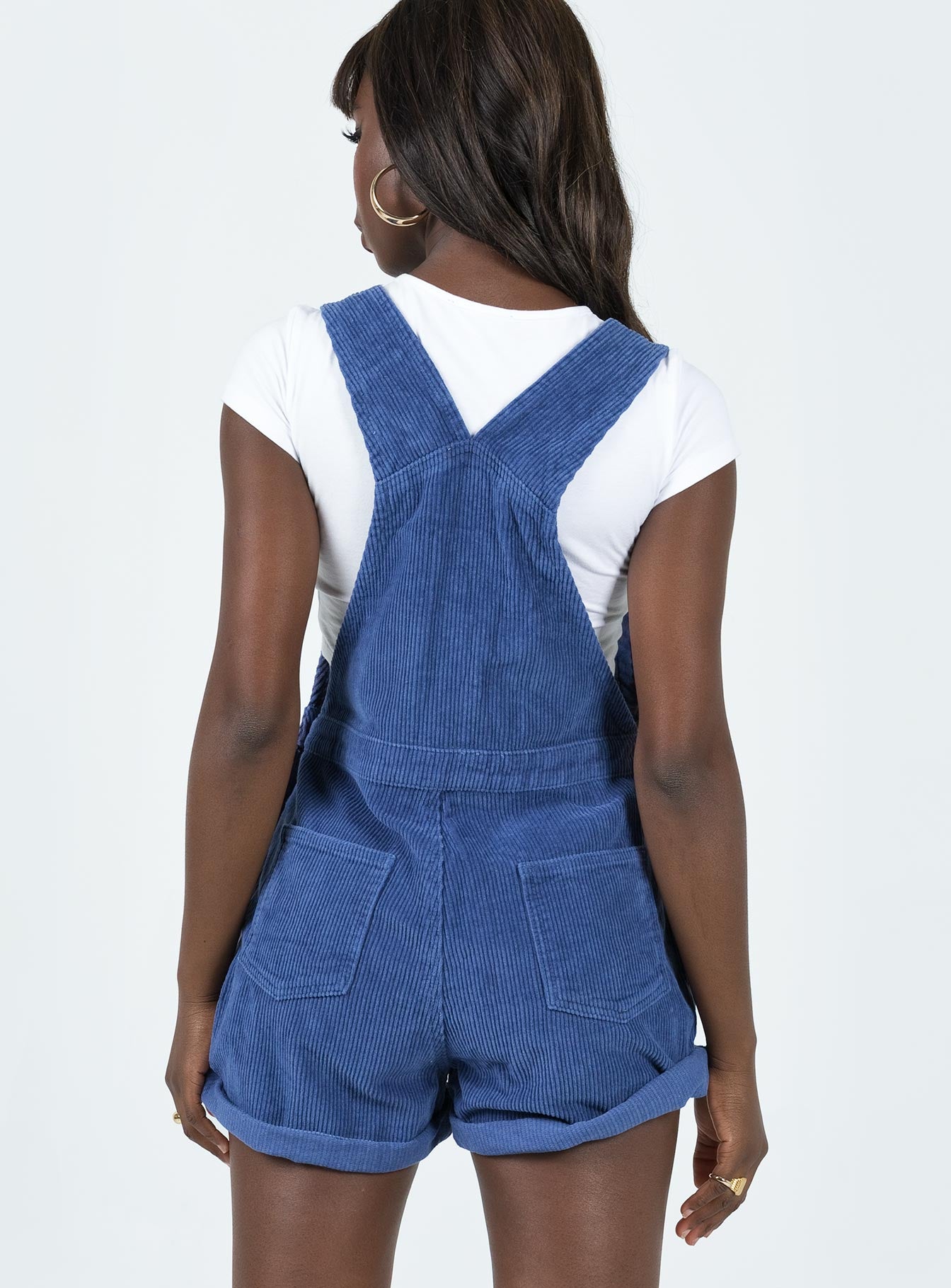 Kacey Short Overalls Navy Cord - Image 5