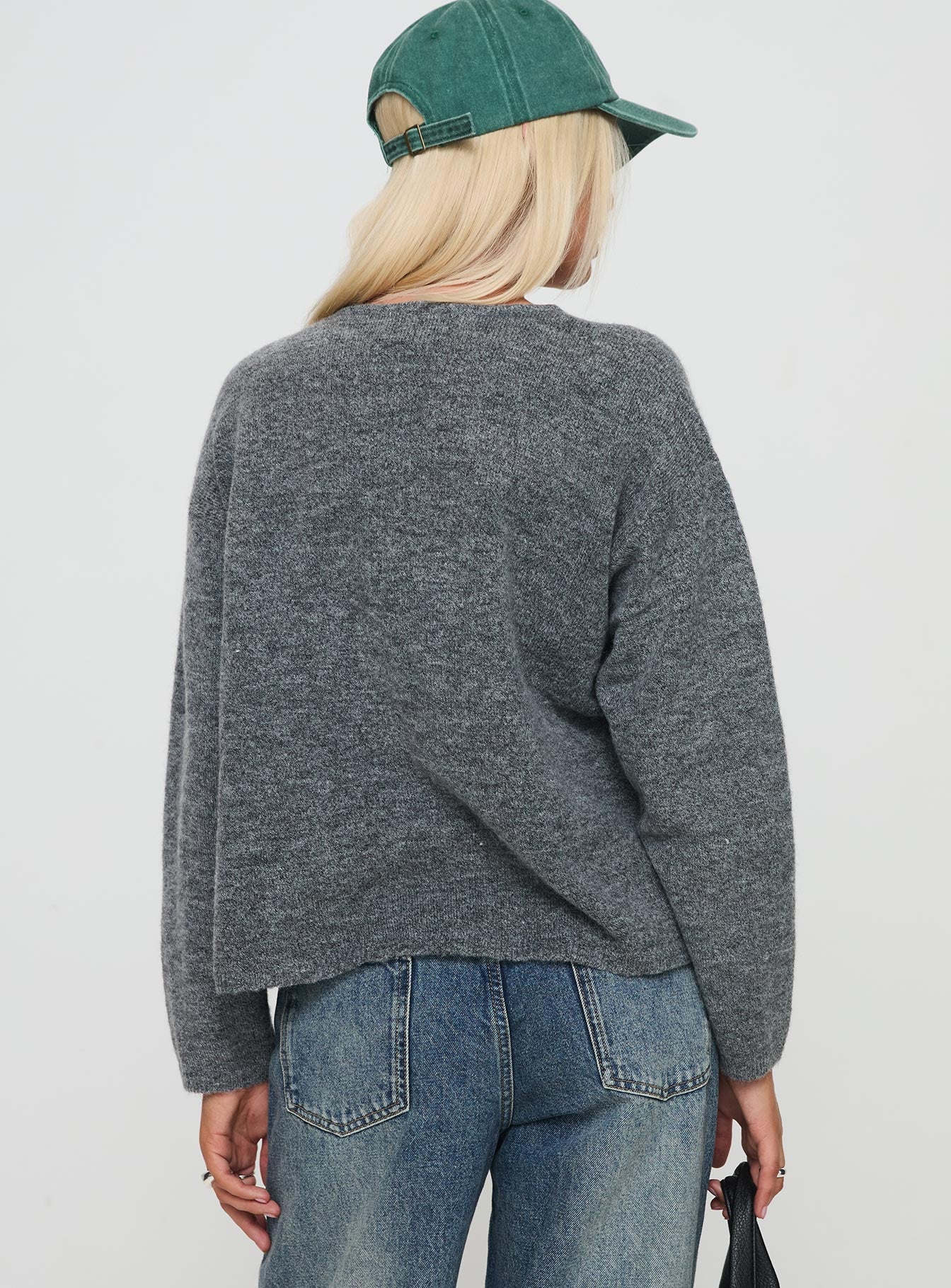 Frosty Knit Cardigan Grey - Image 4