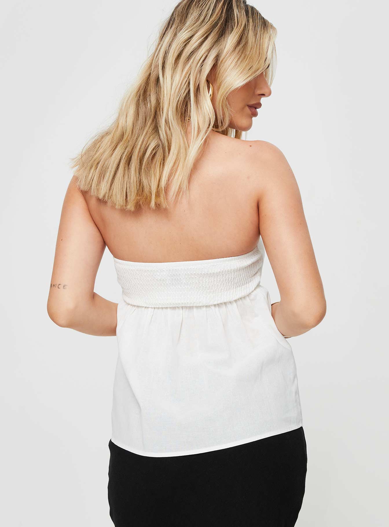 Rhonda Strapless Top White - Image 5