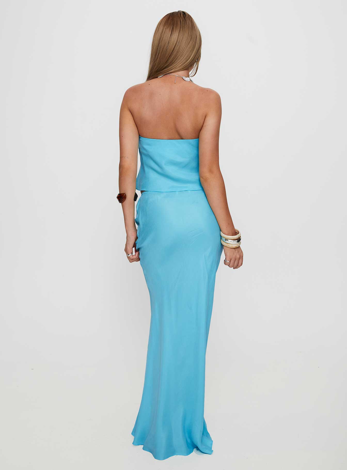 Lucelia Maxi Skirt Aqua - Image 5