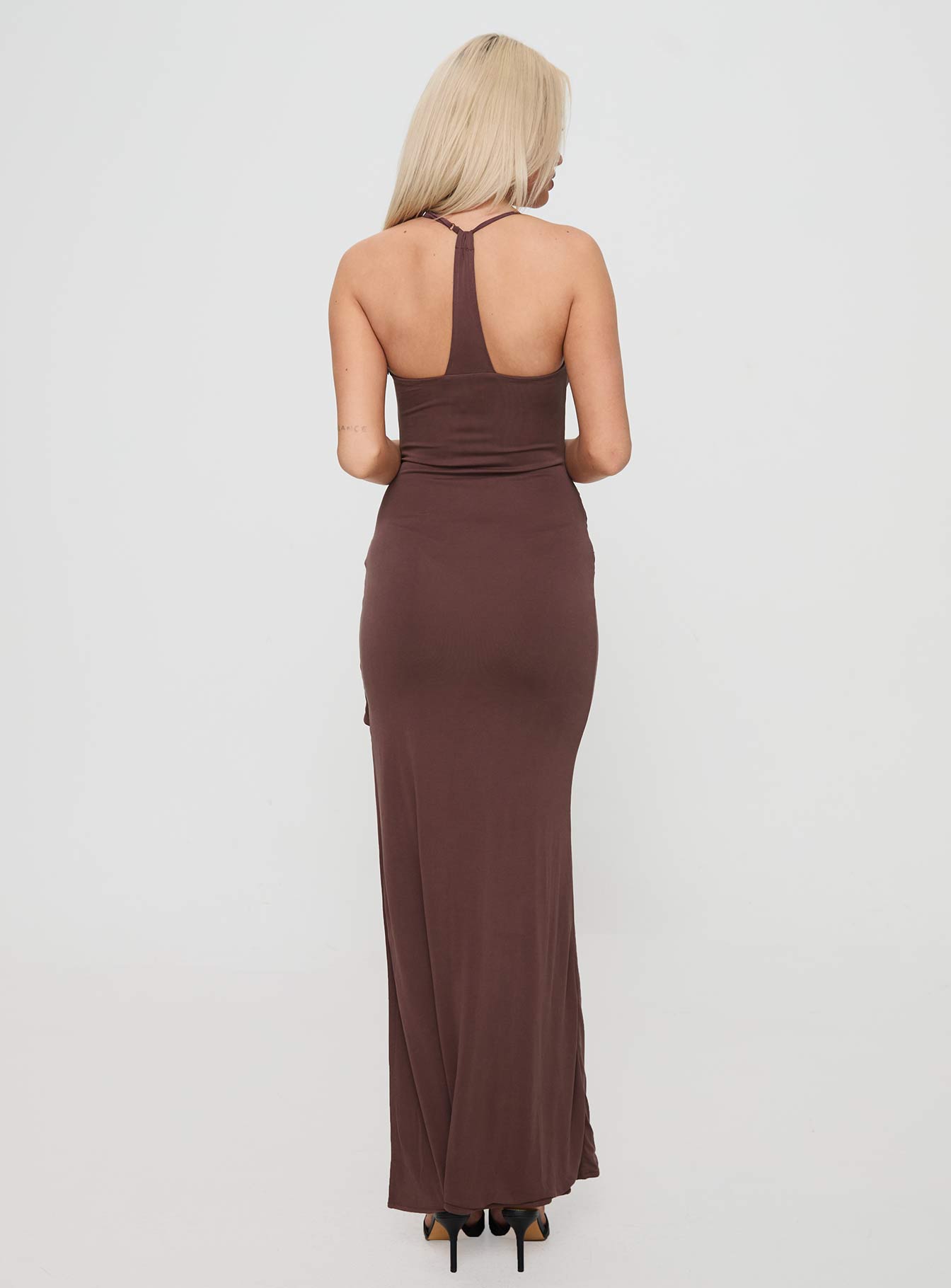 Marchesi Maxi Dress Chocolate - Image 5