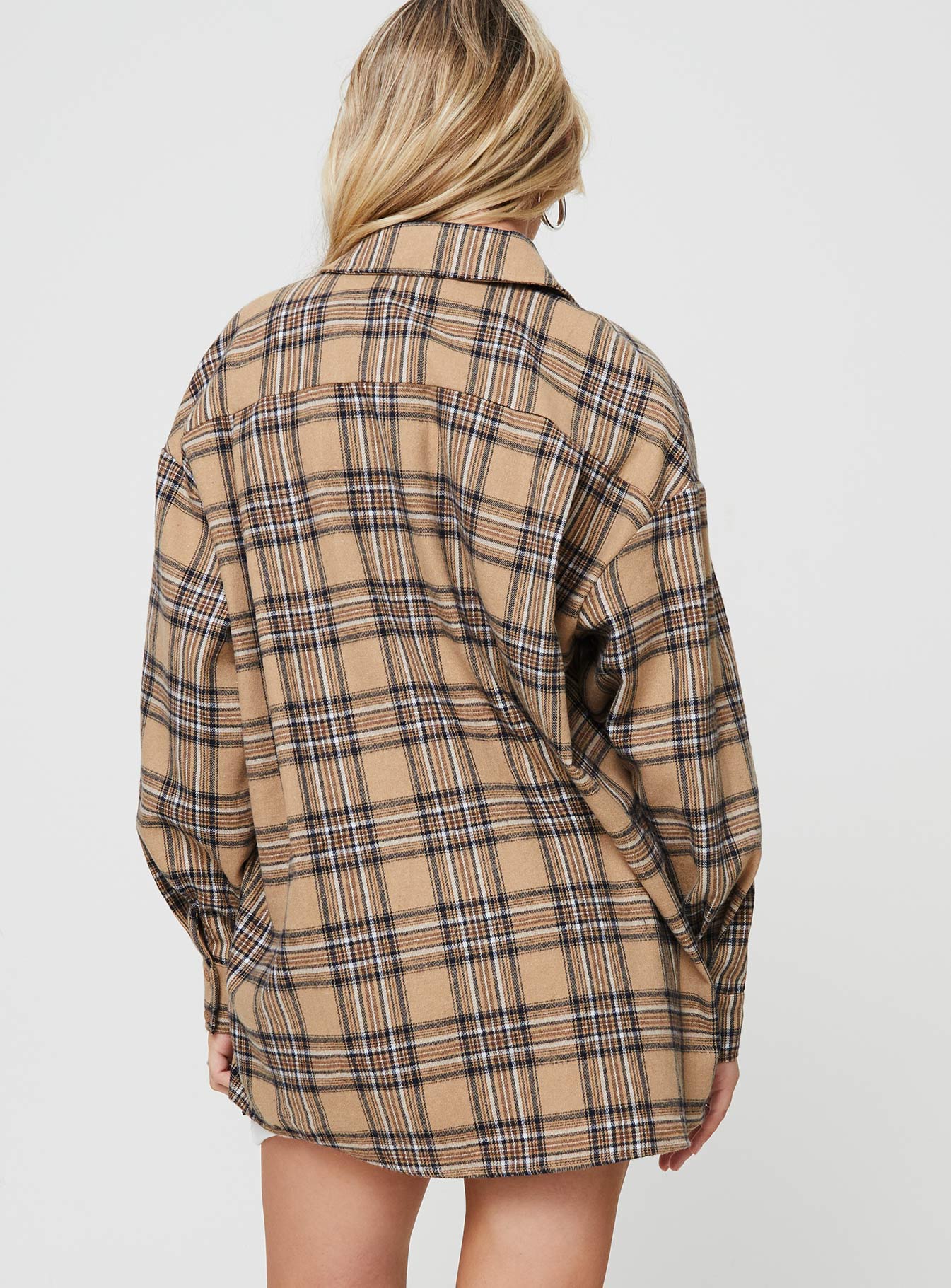 Tollen Shirt Beige Check - Image 5