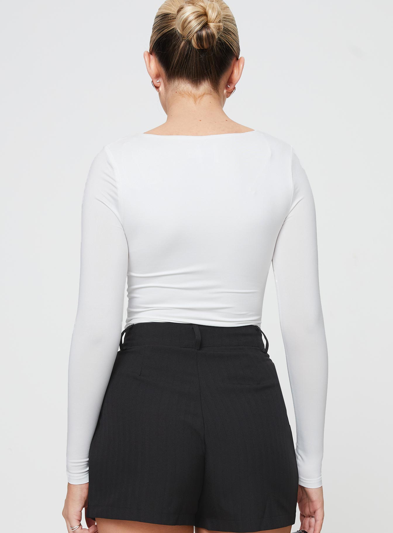 Crasey Long Sleeve Bodysuit White - Image 5