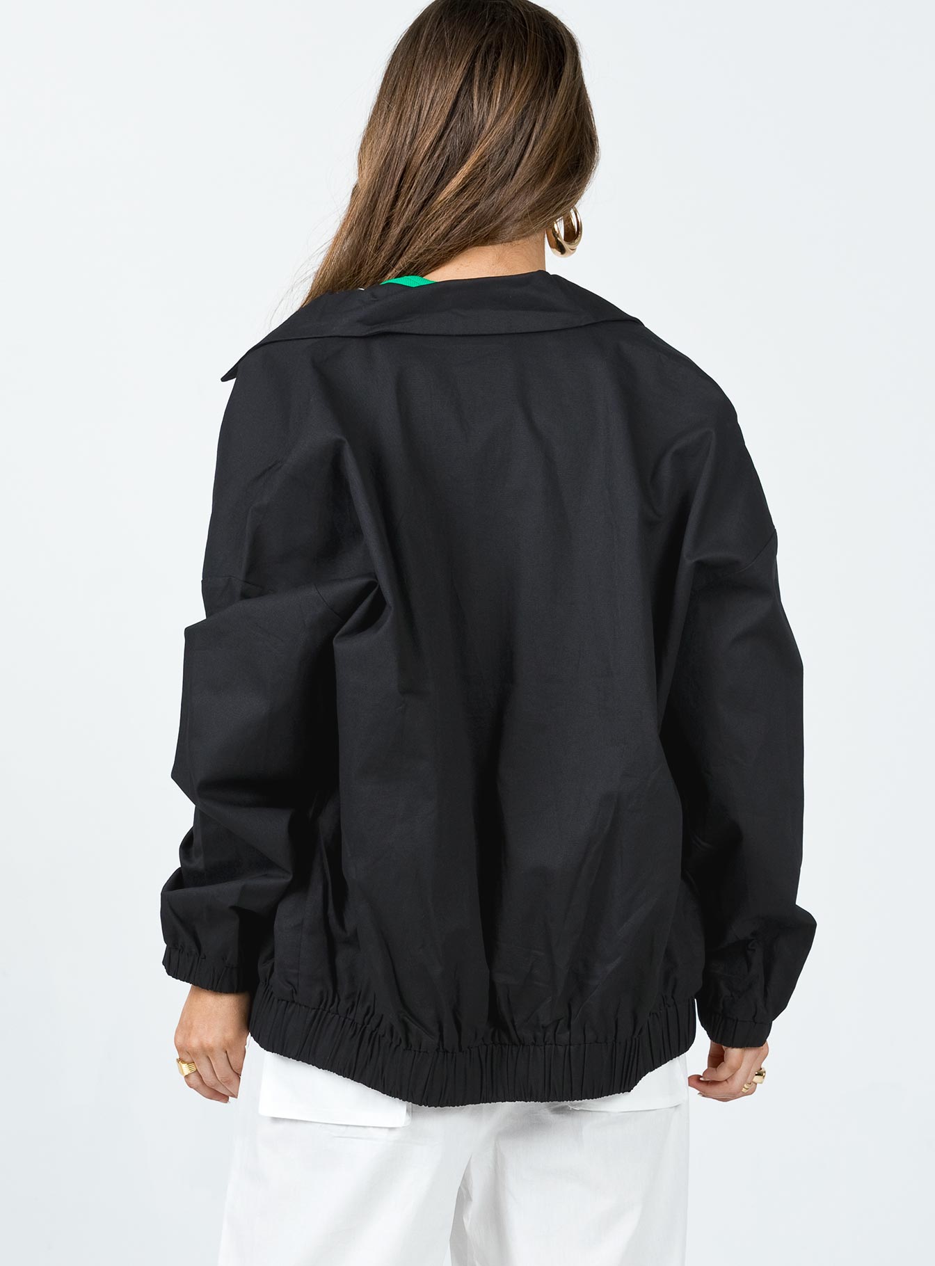 Telford Zip Up Coaches Jacket Black - Image 5