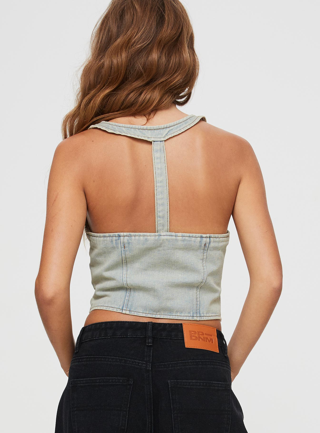 Nyc Denim Halter Top Light Wash - Image 5