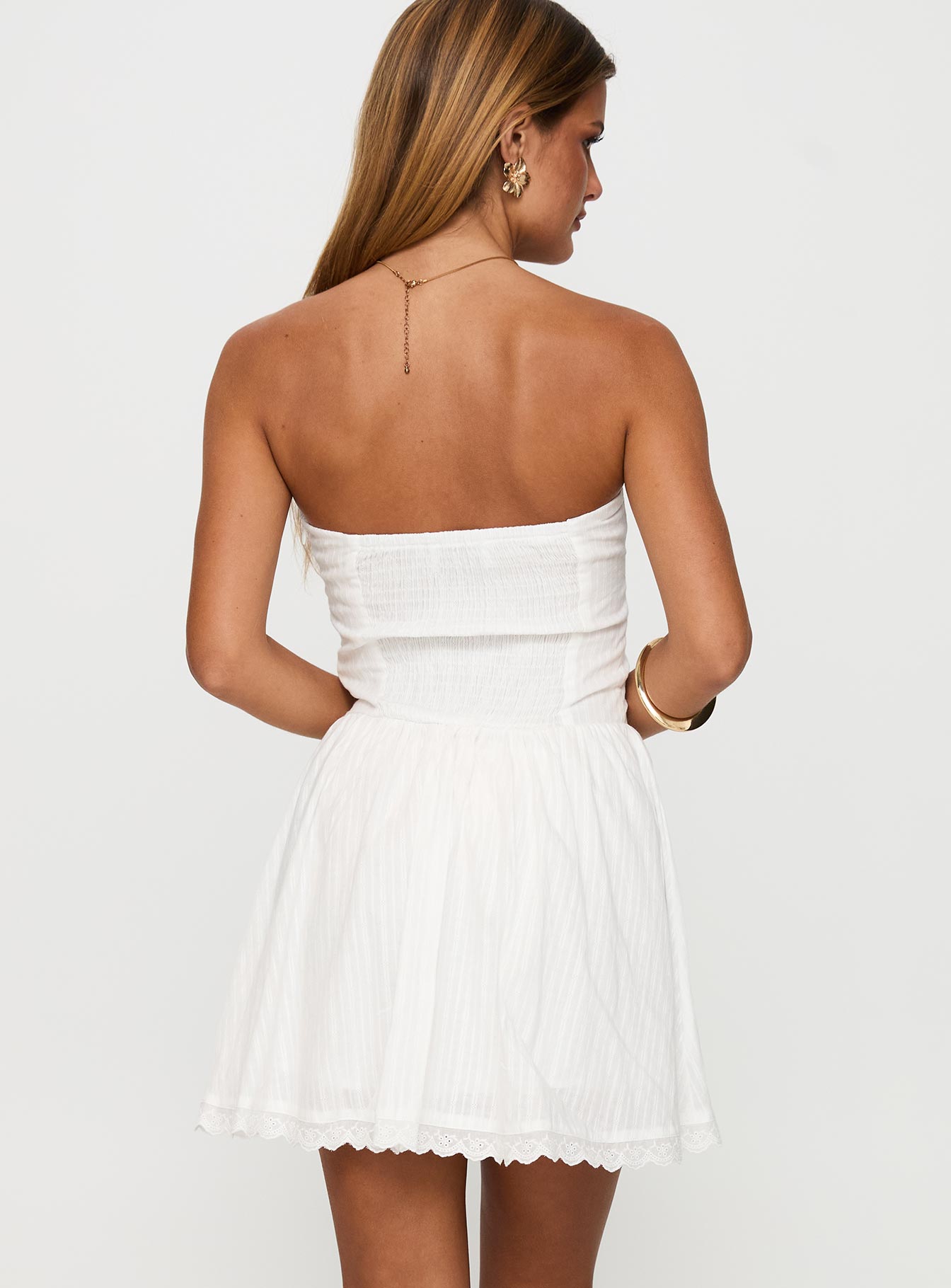 Mirella Strapless Mini Dress White - Image 5