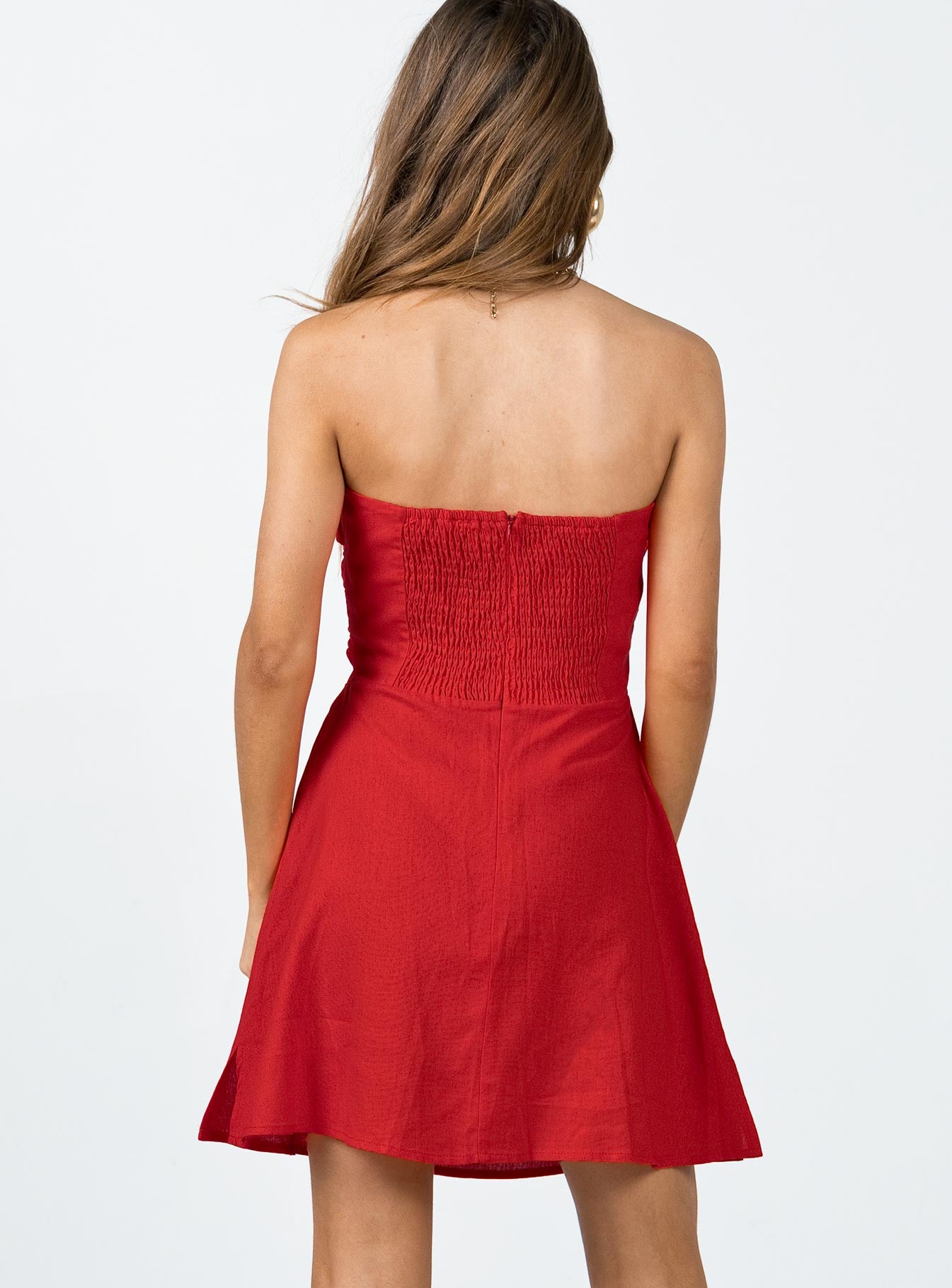 Falling For You Mini Dress Red - Image 5