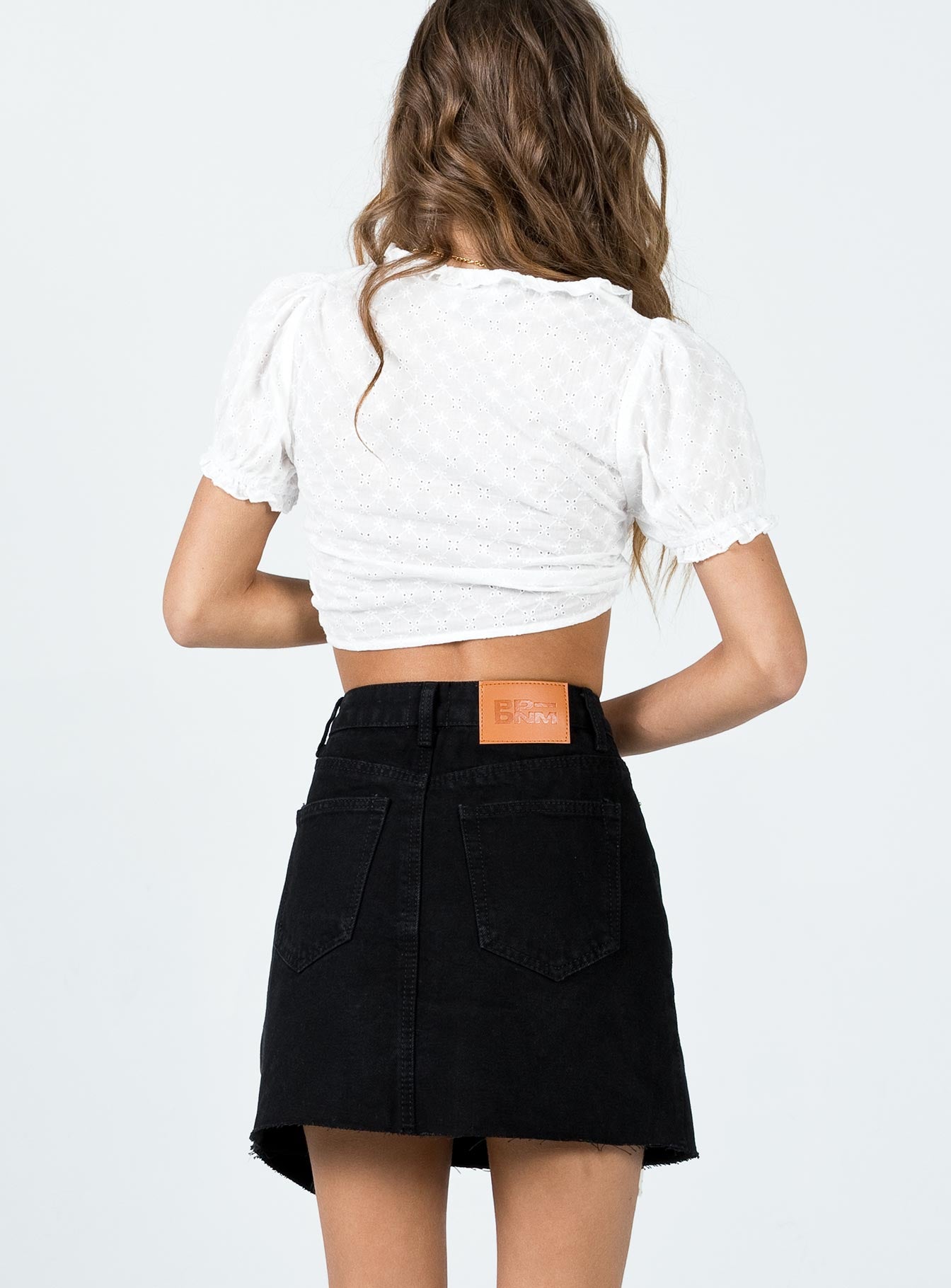 Banksia Denim Mini Skirt Black - Image 4