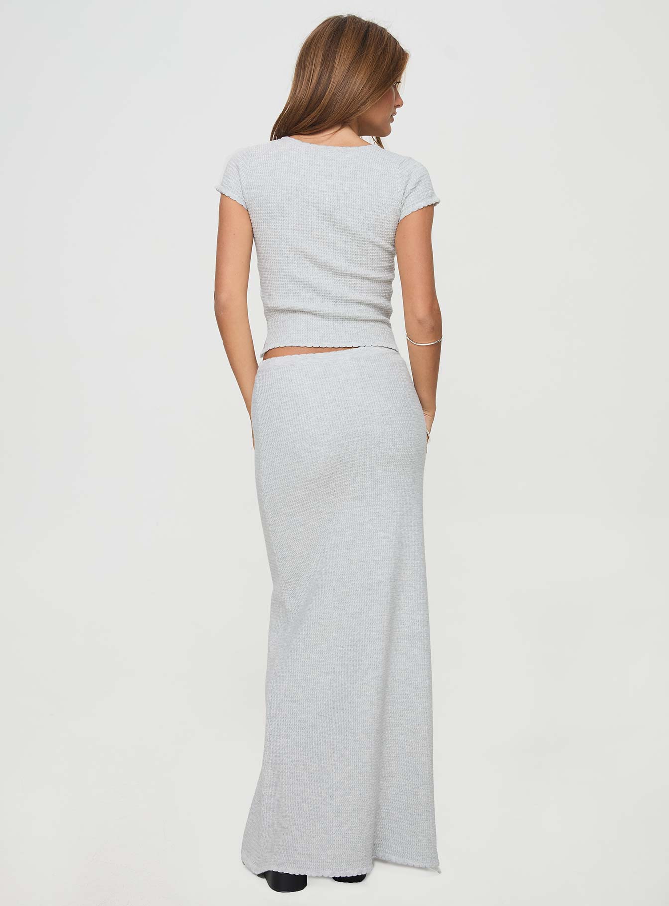 Just Like That Maxi Skirt Grey - Image 5