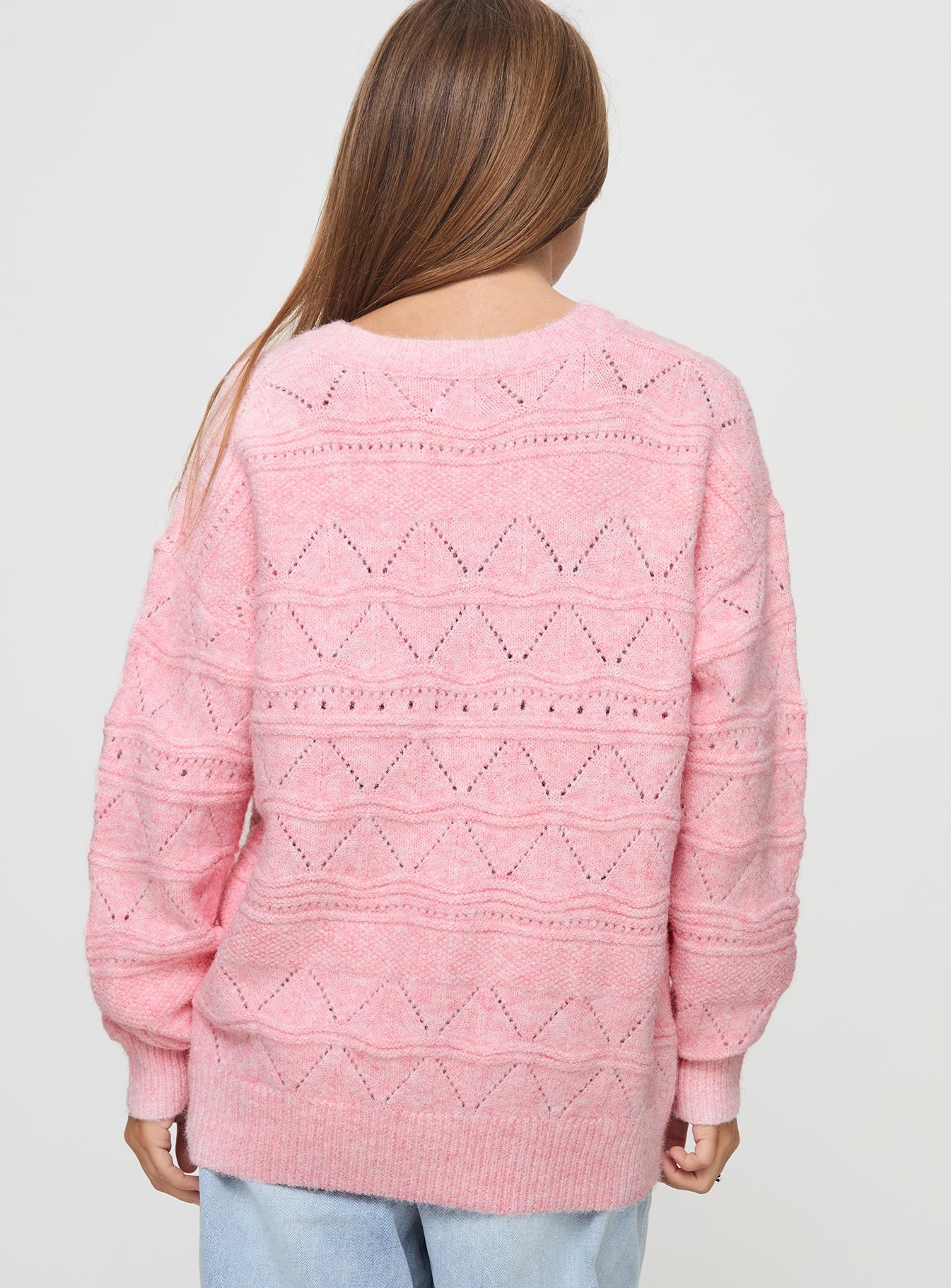 Pierce Pointelle Sweater Blush - Image 4