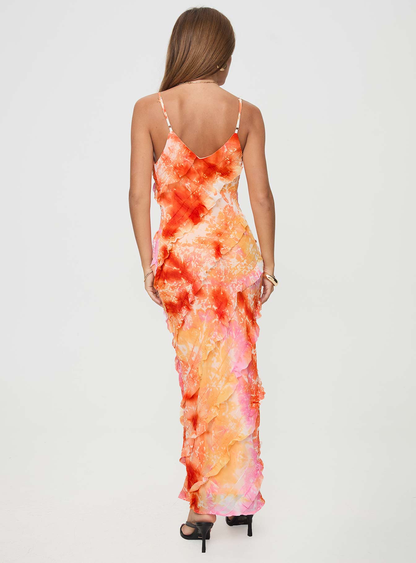Lars Maxi Dress Orange Multi - Image 5